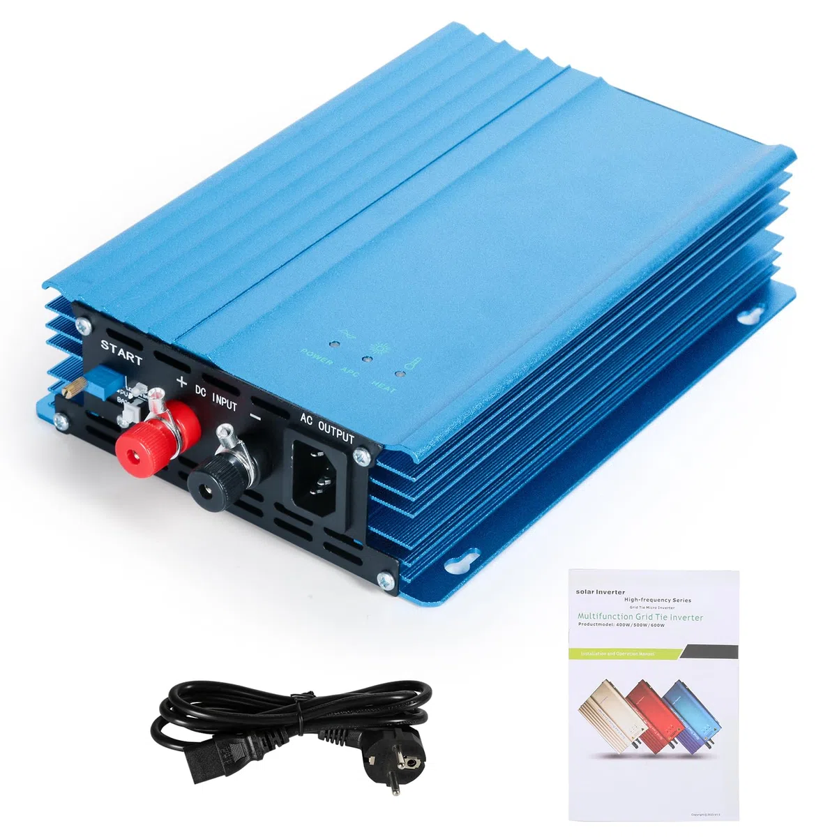 Grid tie Inverter 12v 500W MPPT Wechselrichter netzeinspeisung Reiner Sinus AC 230V Ausgang Einspeisewechselrichter für Solarpanelen 12V Battery 30W-250W Regelbare Ausgangsleistung.
