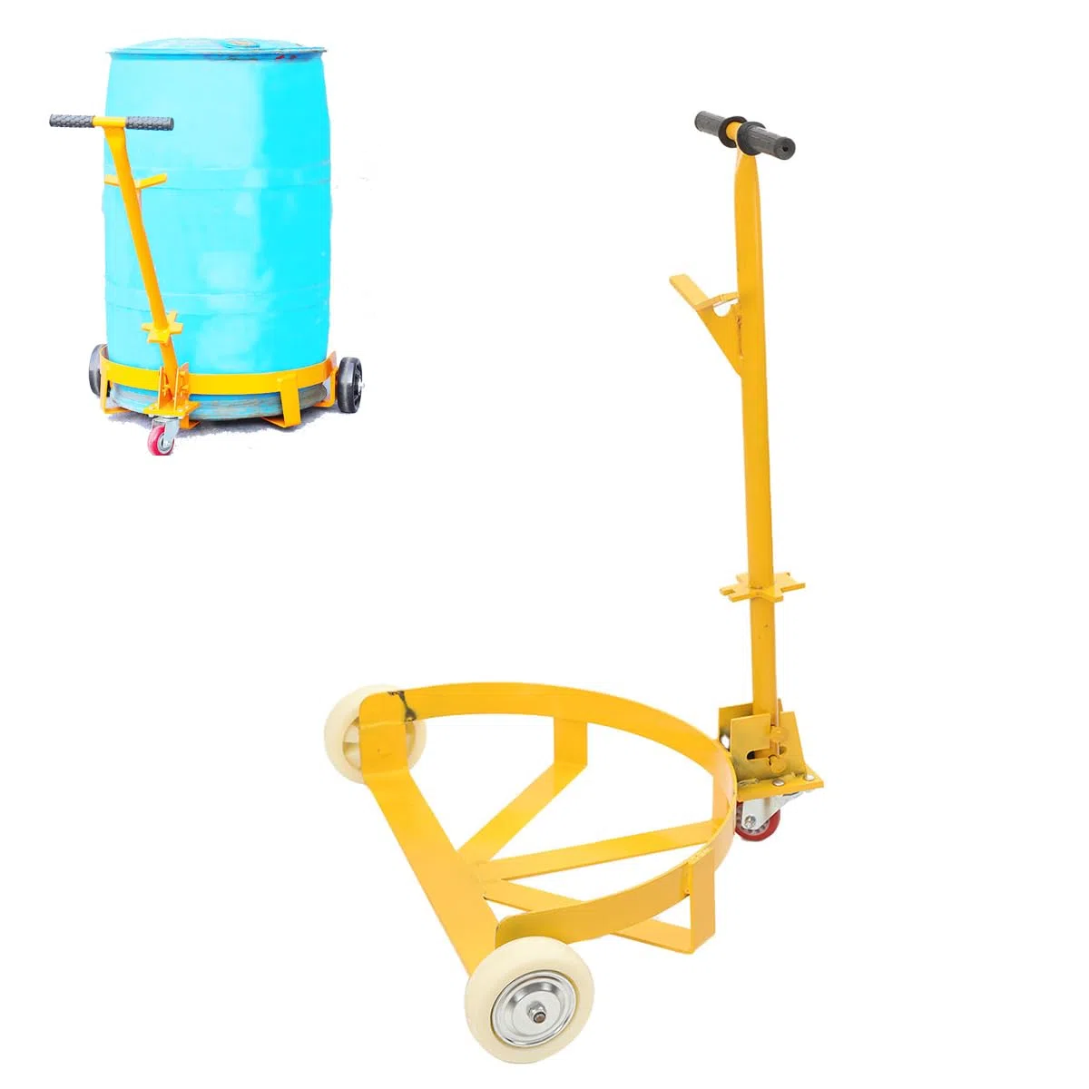 Fasskarre - 200 kg belastbar - Transportkarre für Umzug Fässer 210 L Fässer 60 cm- Robuster Stahlrahmen Fasswagen Profi Schwerlast Handwagen für Fässer