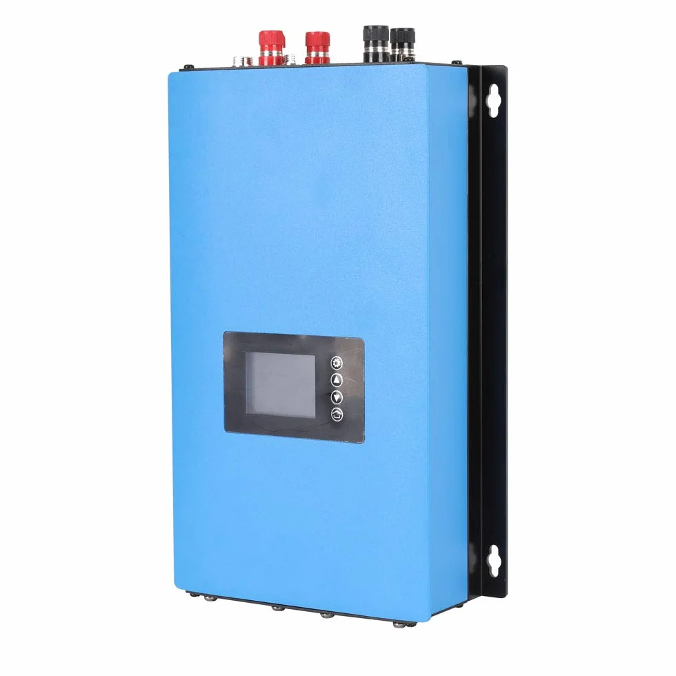 Netzgekoppelter Wechselrichter 1000W DC 22-65V auf AC 230V für Windturbinen mit Lastwiderstand-Set, Reine Sinuswelle, EU-Stecker, mit 24V/48V AC Windgeneratoren (1KW)