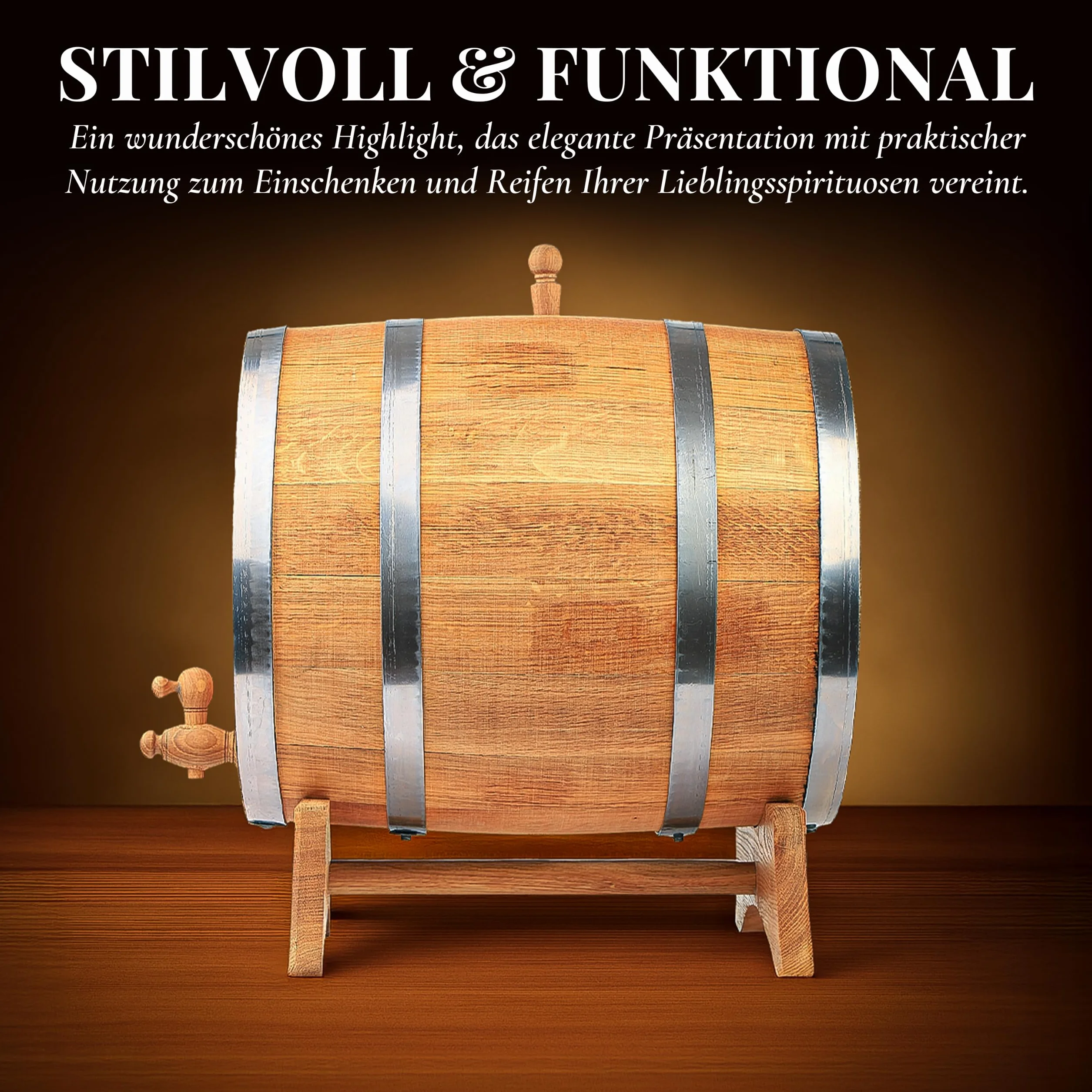 Holzfass Eichenfass Whiskyfass Weinfass Eichenweinfass Kleines Alkoholfass Eichenfass Großes Eichenfass 20 Liter