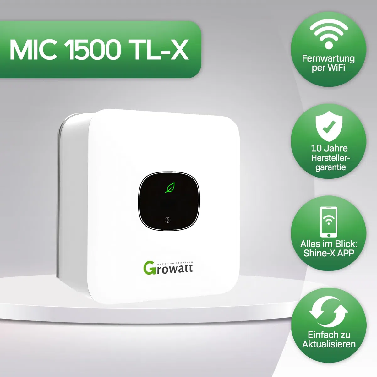 Growatt MIC 1500TL-X Wechselrichter 1500 W VDE-Zulassung Photovoltaik