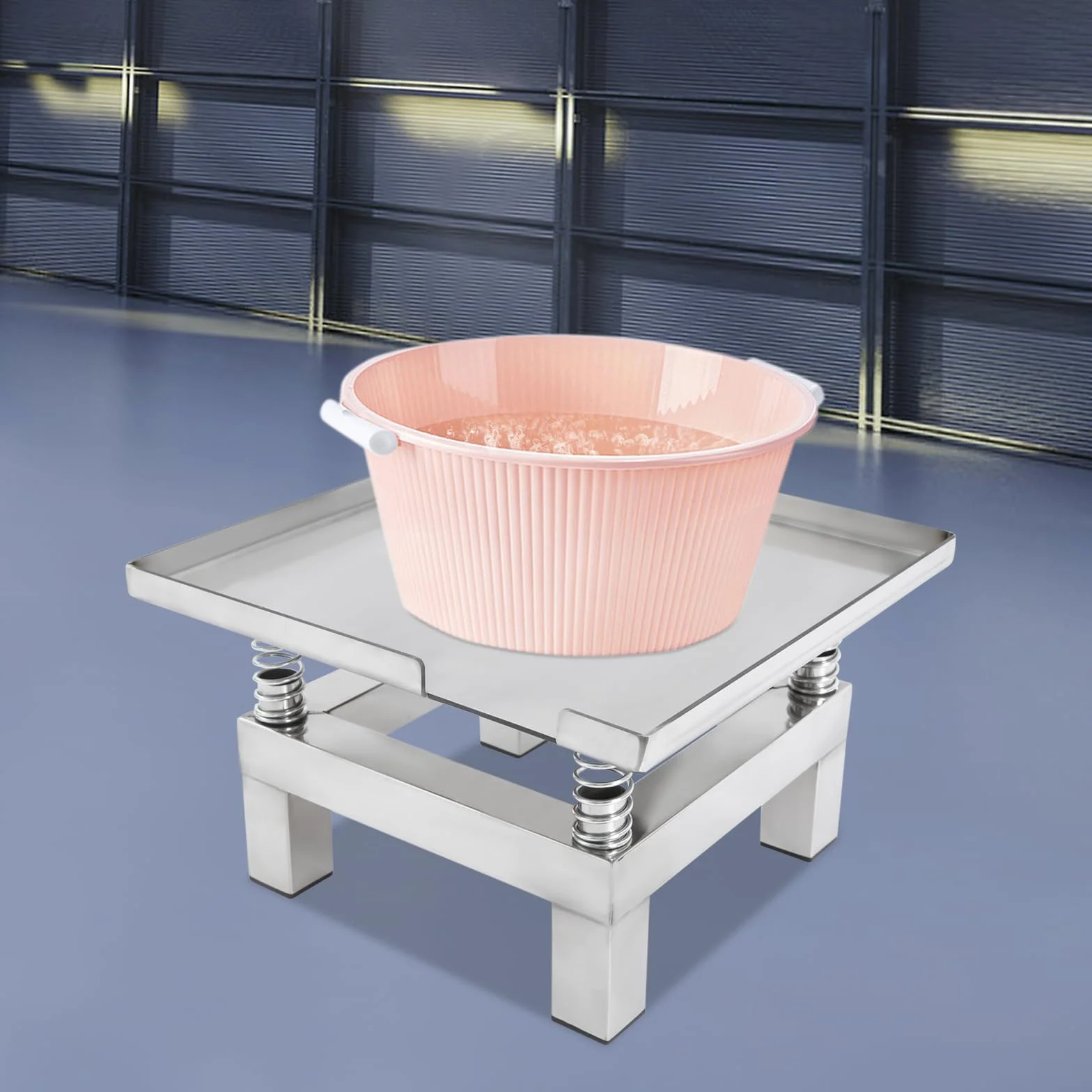 Beton Rütteltisch Vibrationsplattform Rütteltisch Kompakte Vibrationsplatte für Betonprüfungen 50W Motor 3000-3600 U/min ideal für Baustellen und Laboranwendungen