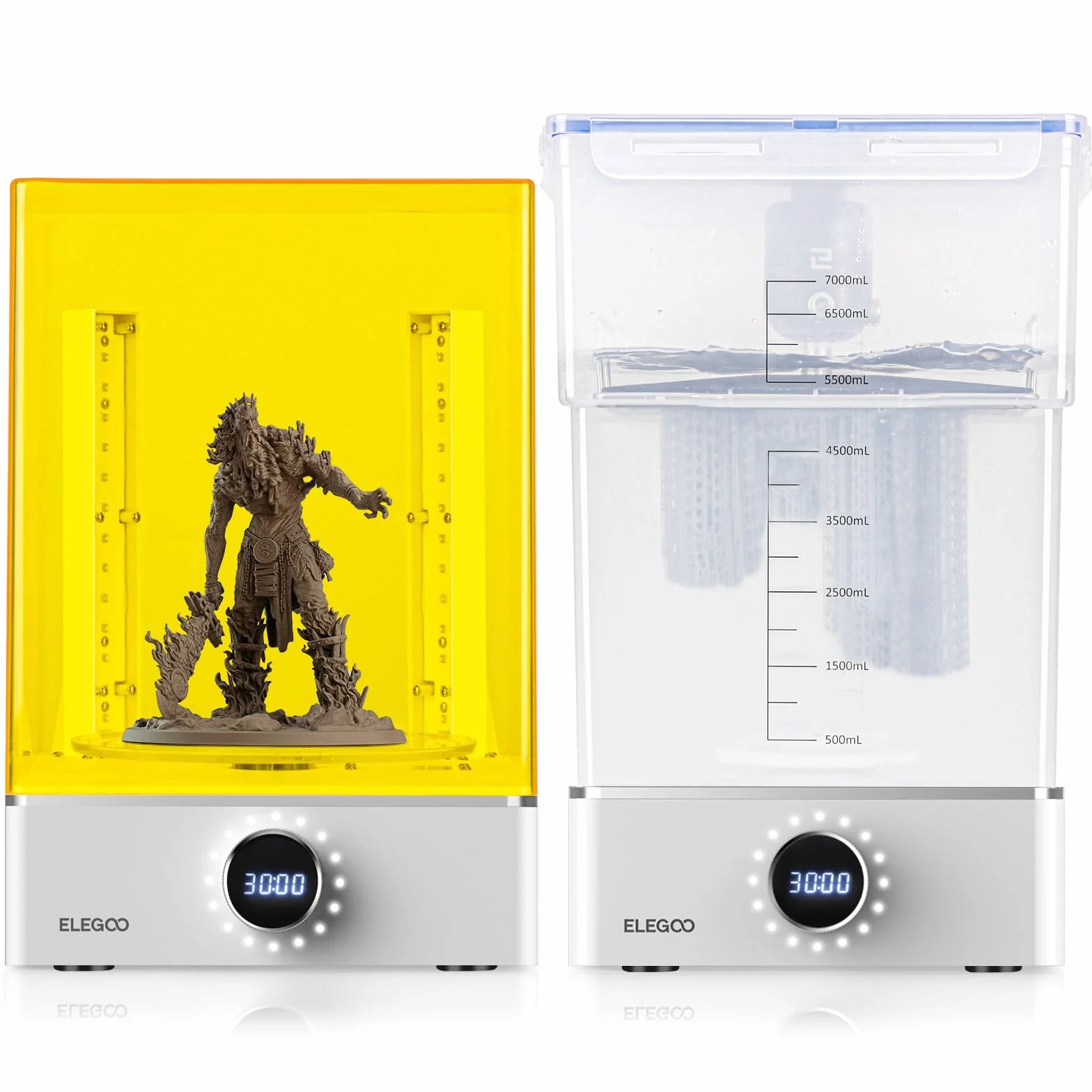 ELEGOO Mercury X Bundle mit Separater Waschstation und Aushärtungsstation für Große Harz 3D Drucker, Kompatibel mit ELEGOO Saturn, Mars MSLA/LCD/DLP 3D Druckern