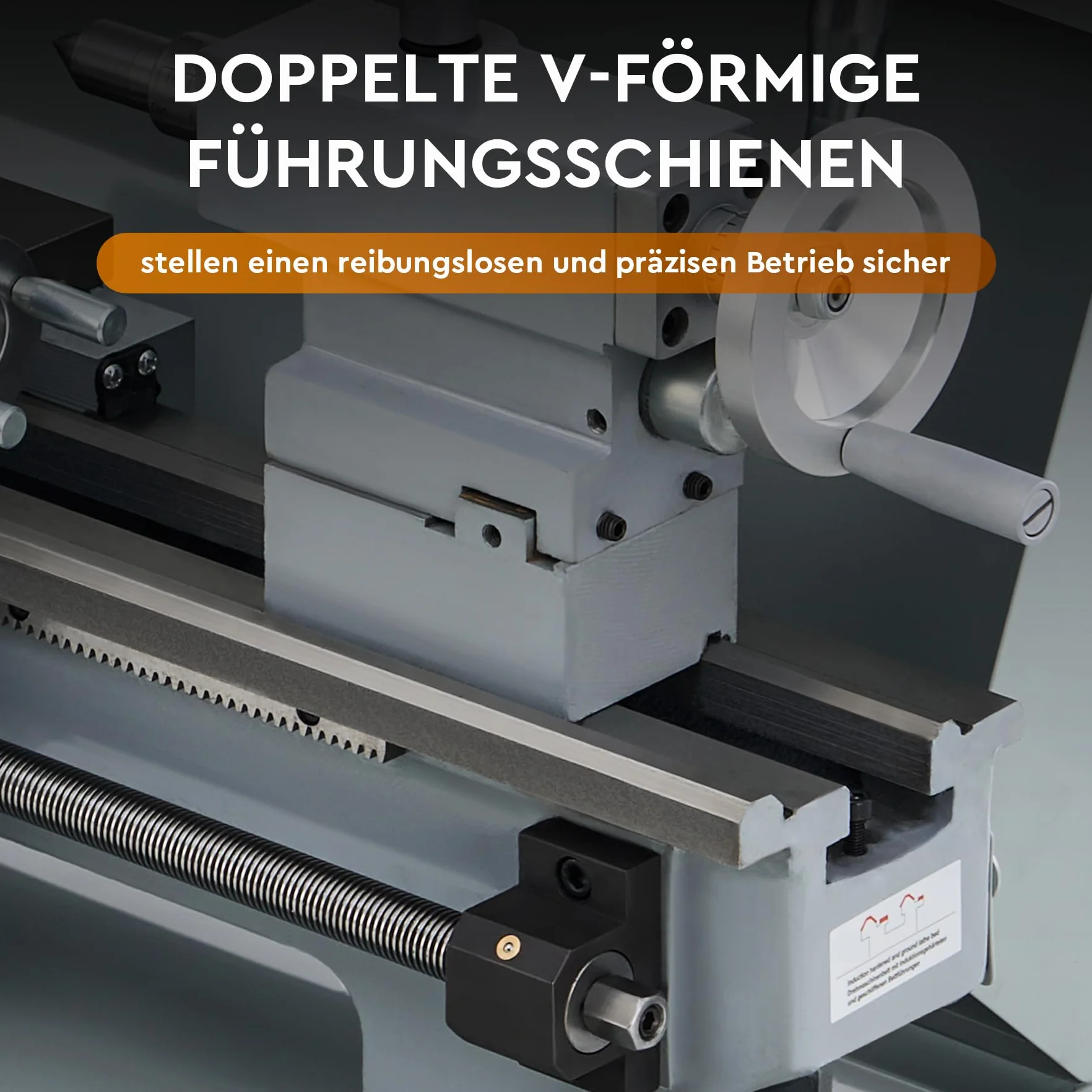CREWORKS 750W Mini-Metalldrehmaschine 8x16 Zoll Tischdrehbank 210x400MM für Heimwerker Metall- und Holzbearbeitung