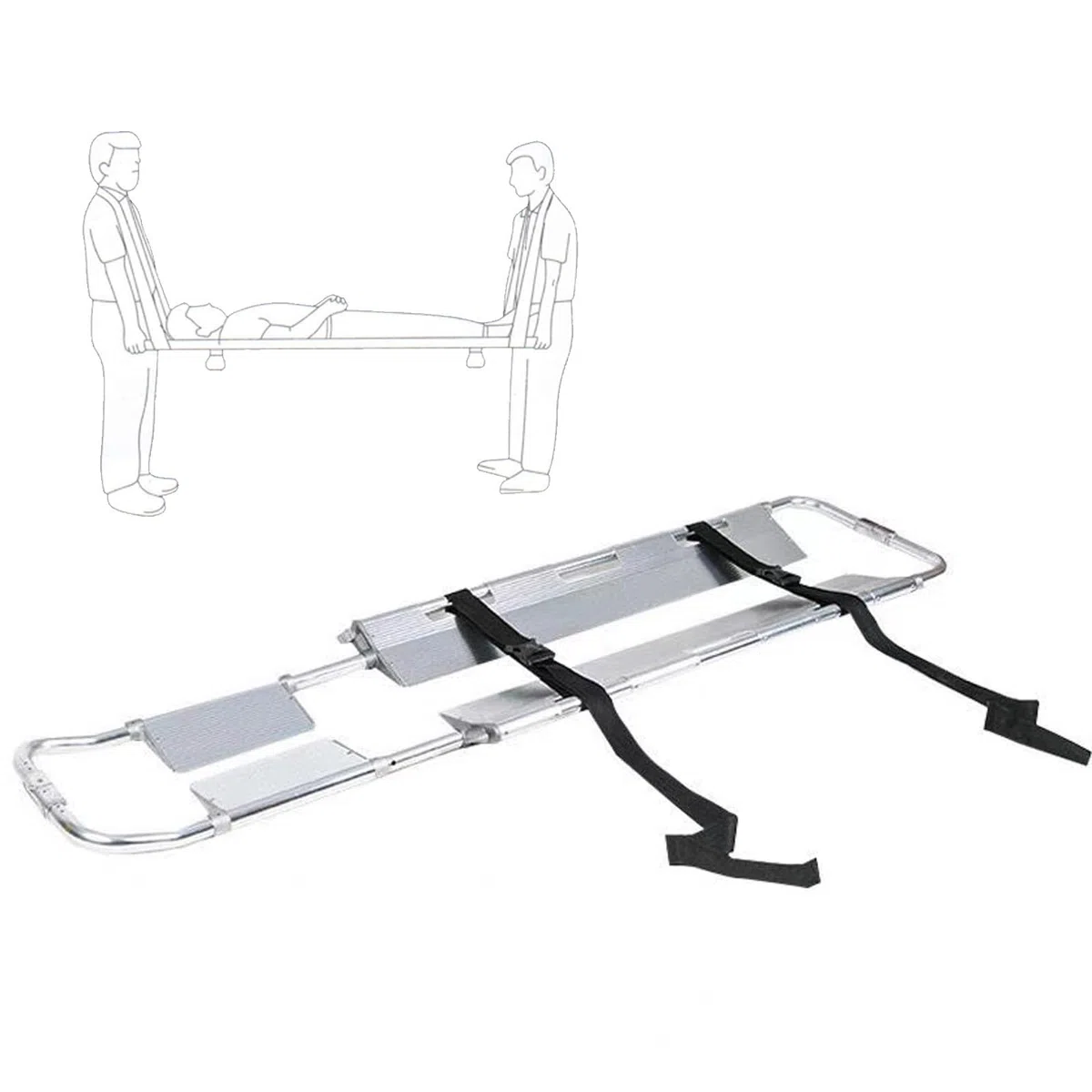 Generisch Trage, Klapptrage, Spine Board-Trage, Transporttrage für medizinische Umzugshelfer, EMT-Backboard-Spine Board-Trage, Klapptrage, Schaufeltrage, für Camping und Outdoor-Aktivitäten