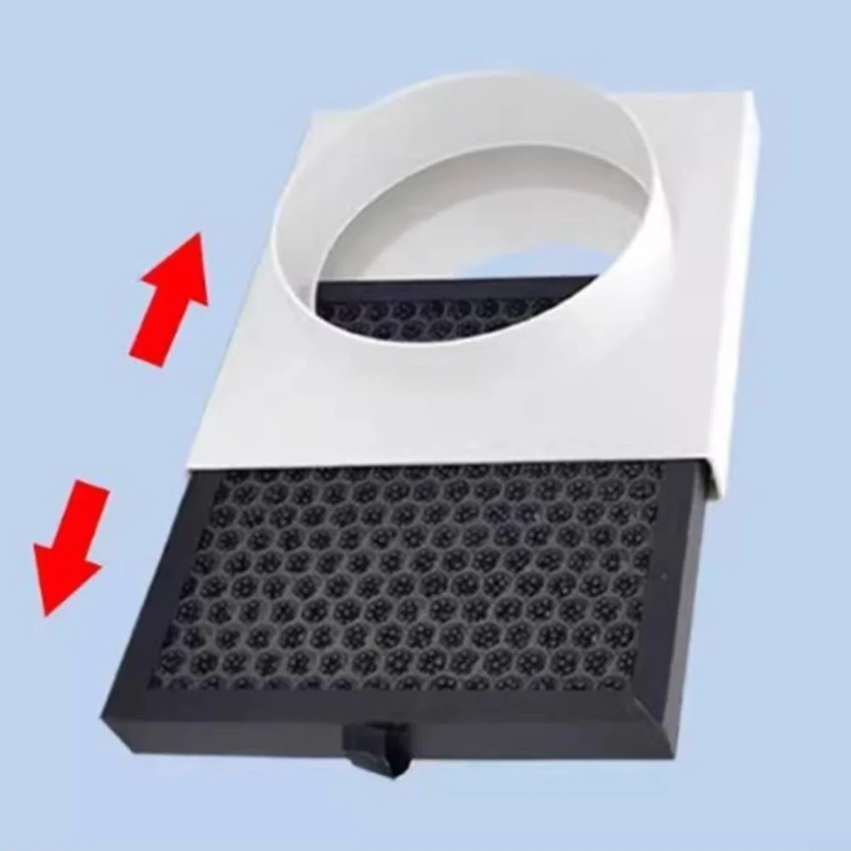 HEPA-Luftfiltersystem Inline-Lüftungsbox für PVC-PE-Rohre mit Filter 110 mm 160 mm (110 mm)