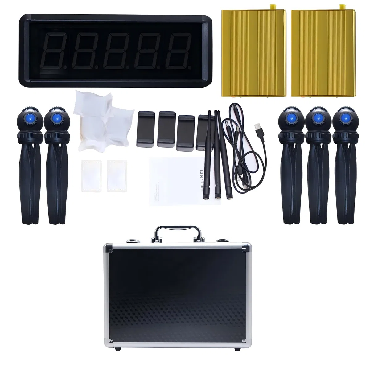 Wireless Laser Timer für Sprints, Laser Sprint Timer System für Track 40 60 Yard Dash, Rennuhr Renntimer Stoppuhr für Running Speed Tranning Skating Bahn Feld Time Motorrad (2 Sets)