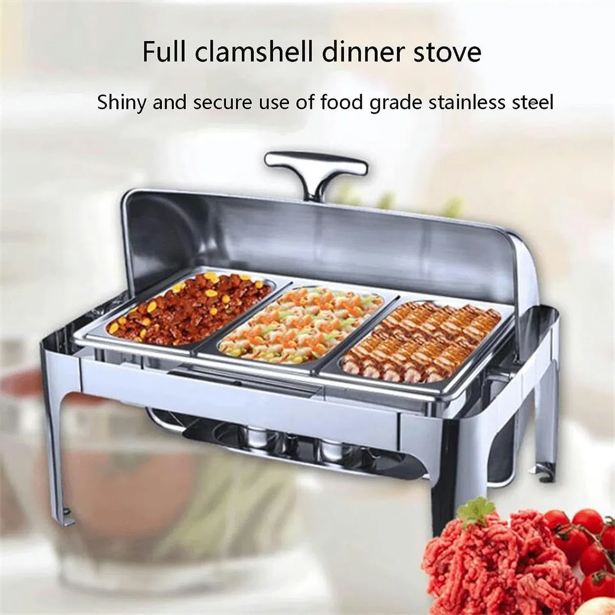 Tragbares Hot-Pot-Buffet-Set mit Heizung und Gestell – ideal für Veranstaltungen und Versammlungen