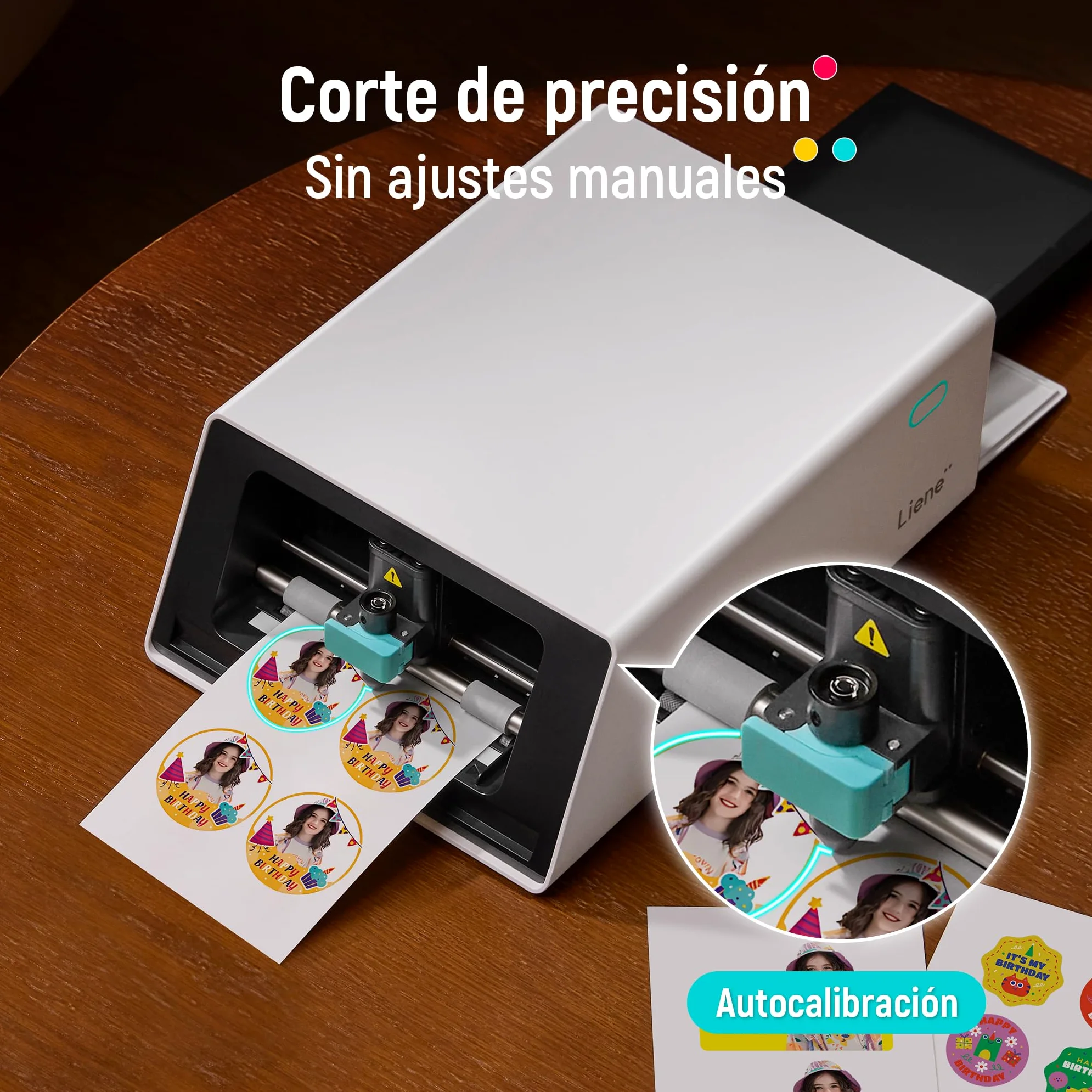 Liene PixCut S1 Creator-Paket – All-in-One Sticker-Drucker für DIY-Basteln, individuelle Etiketten & Geschenke, Thermosublimation, 300-dpi-Drucke, präziser KI-Automaticschnitt