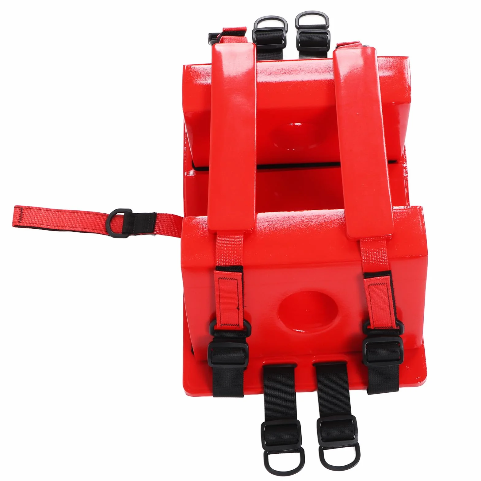 Akozon Universal Spine Board Kopf-Wegfahrsperre für EMS EMT Medizinischen Notfall – Wasserdichtes NBR-Baumwoll-Rückenbrett-Zubehör mit Verstellbaren Trägern
