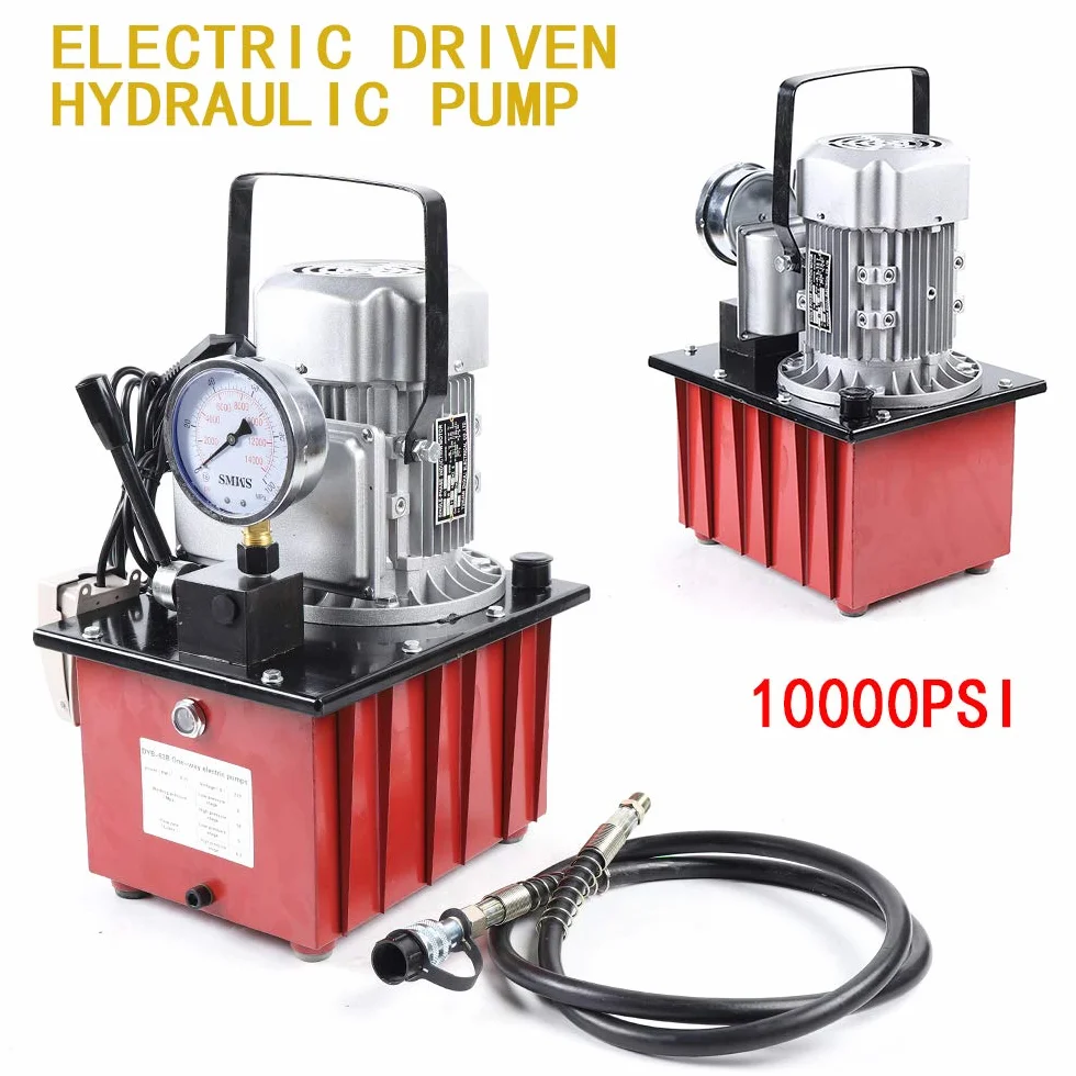 Elektrische Hydraulikpumpe mit 7L Kraftstofftank 750W 220V Hydraulikaggregat Elektrohydraulik Pumpe Elektrohydraulikpumpe, 2-70Mpa Magnetventil Hydraulische Kraftpumpe für Heben, Pressen