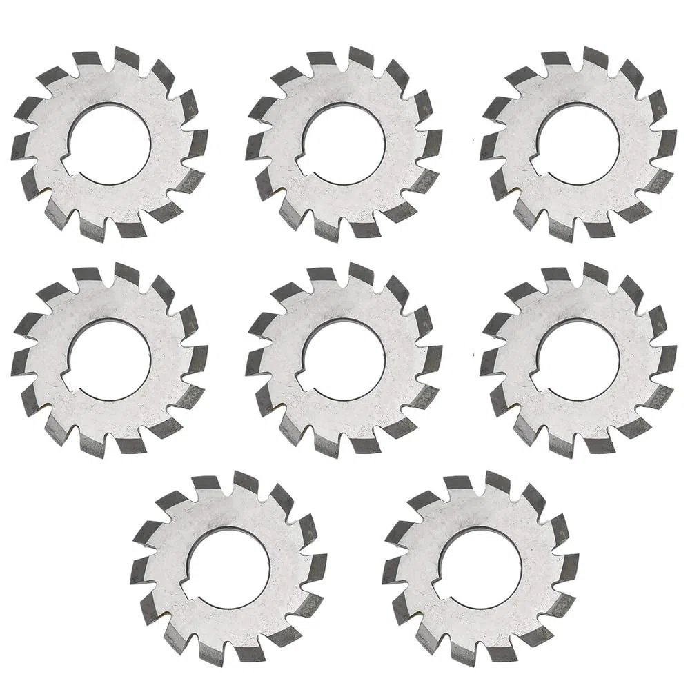 Hochgeschwindigkeitsstahl-Fräser, M0,5 x 16 mm, gerader Zahnradfräser, HSS-Fräser in Scheibenform, für Industriebedarf, Fräser, 8 Stück