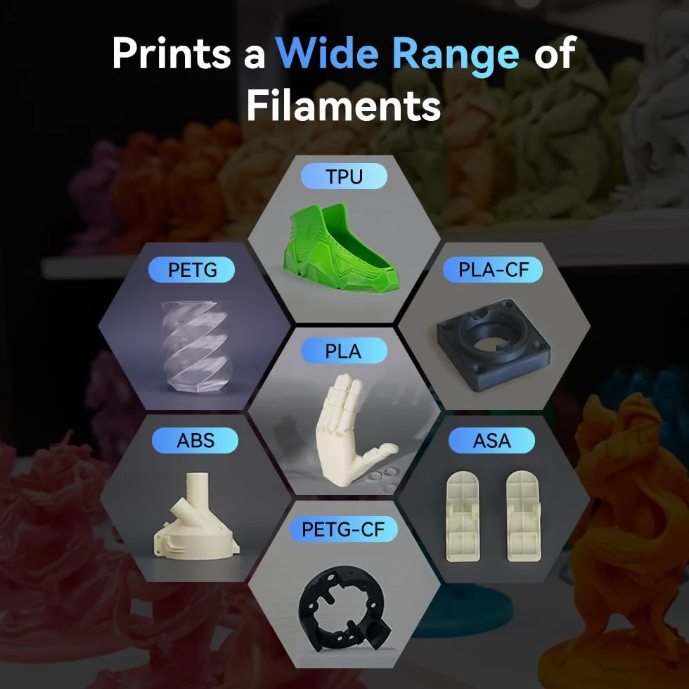 FLASHFORGE Adventurer 5M 3D Drucker, Voll Auto-Kalibrierungsdruck mit 1-klick Max 600mm/s Geschwindigkeit, Vollmetall-CoreXY-Struktur Präzises Drucken, Einfache Wartung Düse, Druckgröße 220x220x220mm