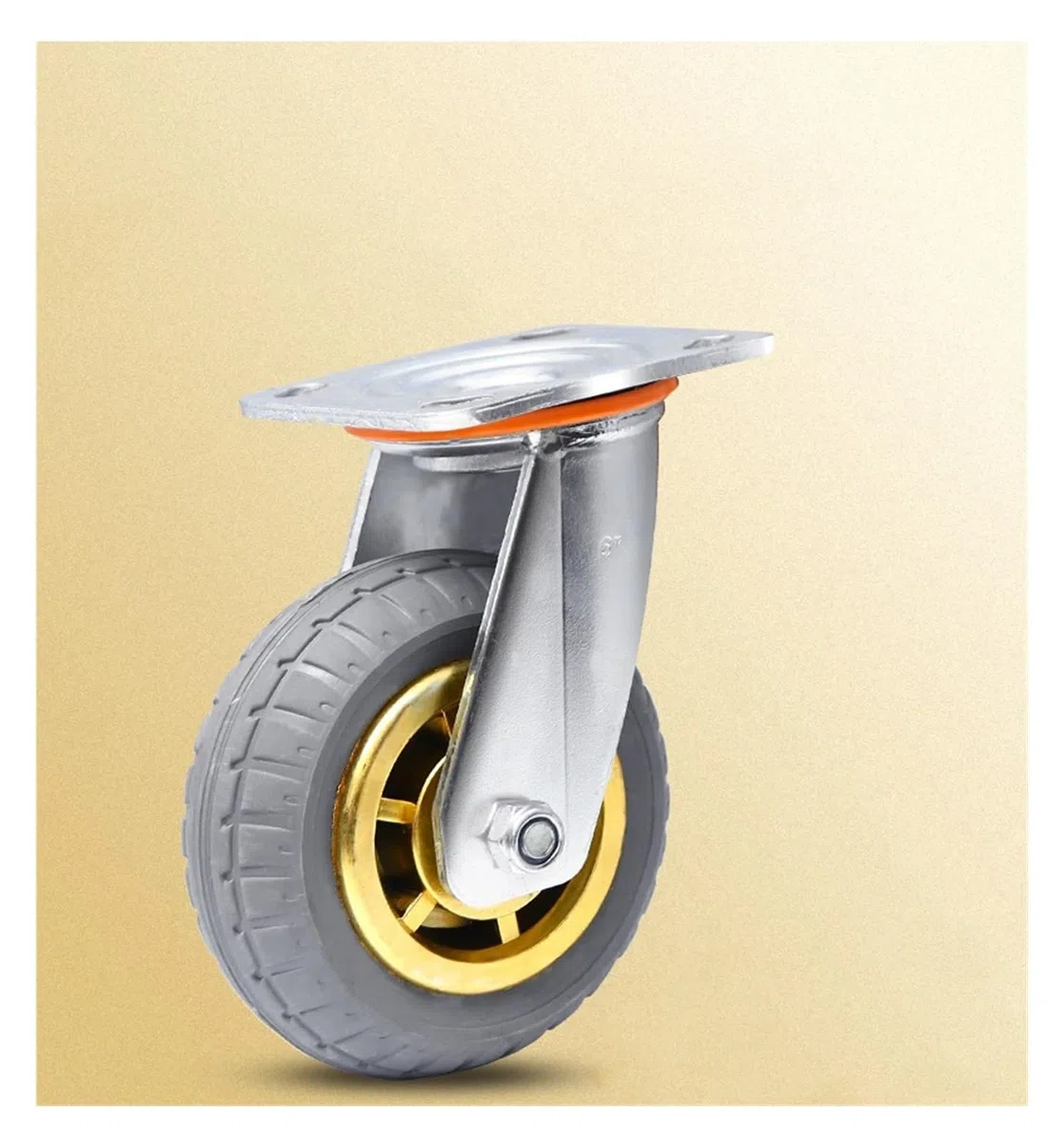 2.5 x 20.3 cm Brake Swivel Heavy Duty Rollen Silent Rubber Flat Cart