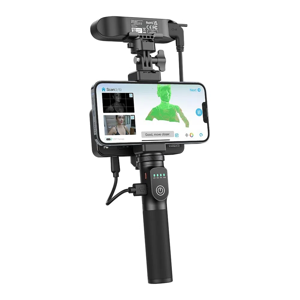 Creality CR-Scan Ferret Pro 3D Scanner, tragbarer 3D Scanner für 3D Drucker, 3D Druck modellierung, 0,1 mm Genauigkeit, 24 Bit Vollfarbscan, Anti-Shake, Wifi 6, für Android IOS Phone PC Mac Win