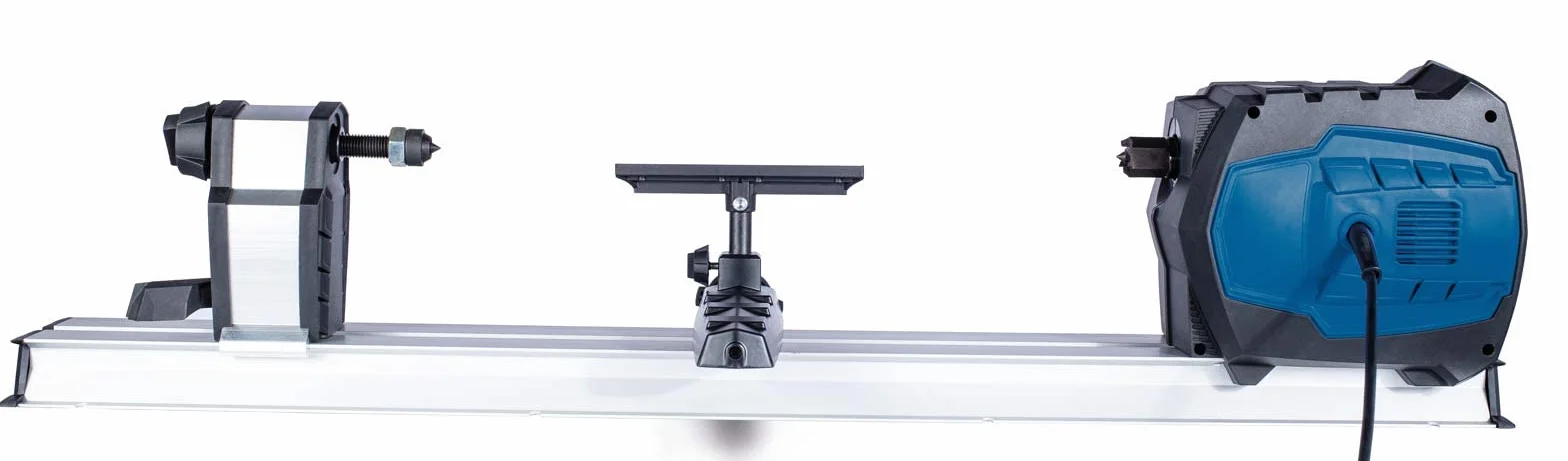 Scheppach DM600VARIO Drechselbank Drechselmaschine | 550W Leistung | stufenlose Geschwindigkeit - variable Drehzahl von 800–3000 Umdrehungen | Werkstück max. 60 x 25 cm inkl. Planscheibe