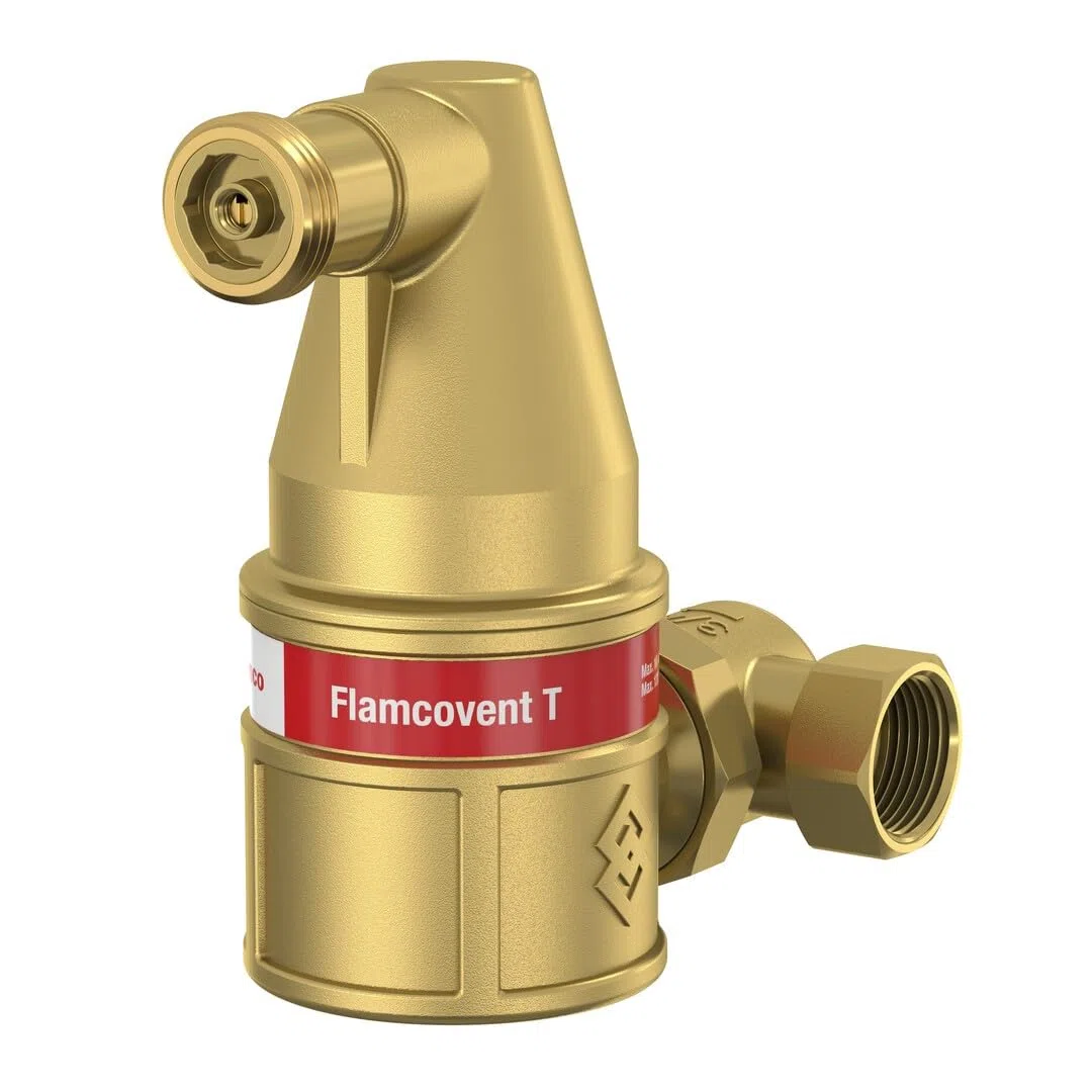 Ritzer by Flamco Luftabscheider inklusive Isolierung, drehbar, Handwerker Ausführung, komplett aus Metall (mit 1 Zoll Innengewinde)