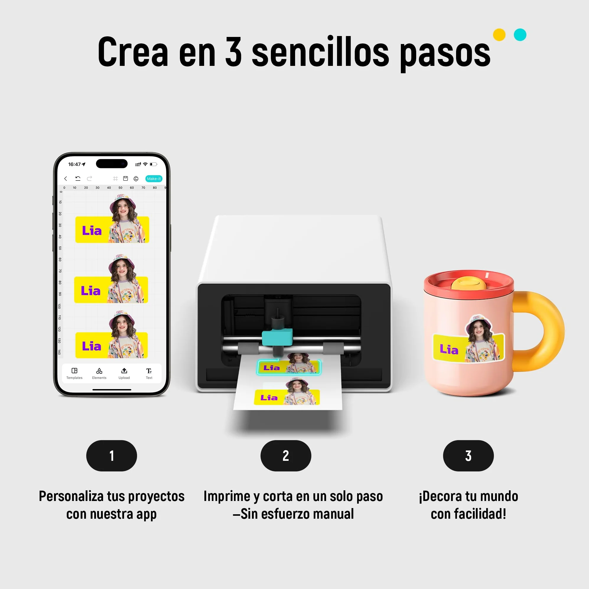Liene PixCut S1 Creator-Paket – All-in-One Sticker-Drucker für DIY-Basteln, individuelle Etiketten & Geschenke, Thermosublimation, 300-dpi-Drucke, präziser KI-Automaticschnitt
