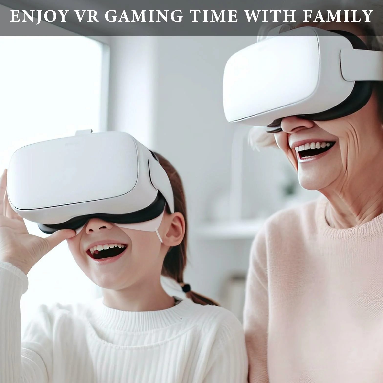 Geekria VR-Maske, Einweg-Gesichtsabdeckung, kompatibel mit Meta Quest 3, Quest 2, Quest Pro, PSVR 2, PICO 3, PICO 4, Schutzpolster für VR-Augenabdeckung, Weiß, 100 Stück