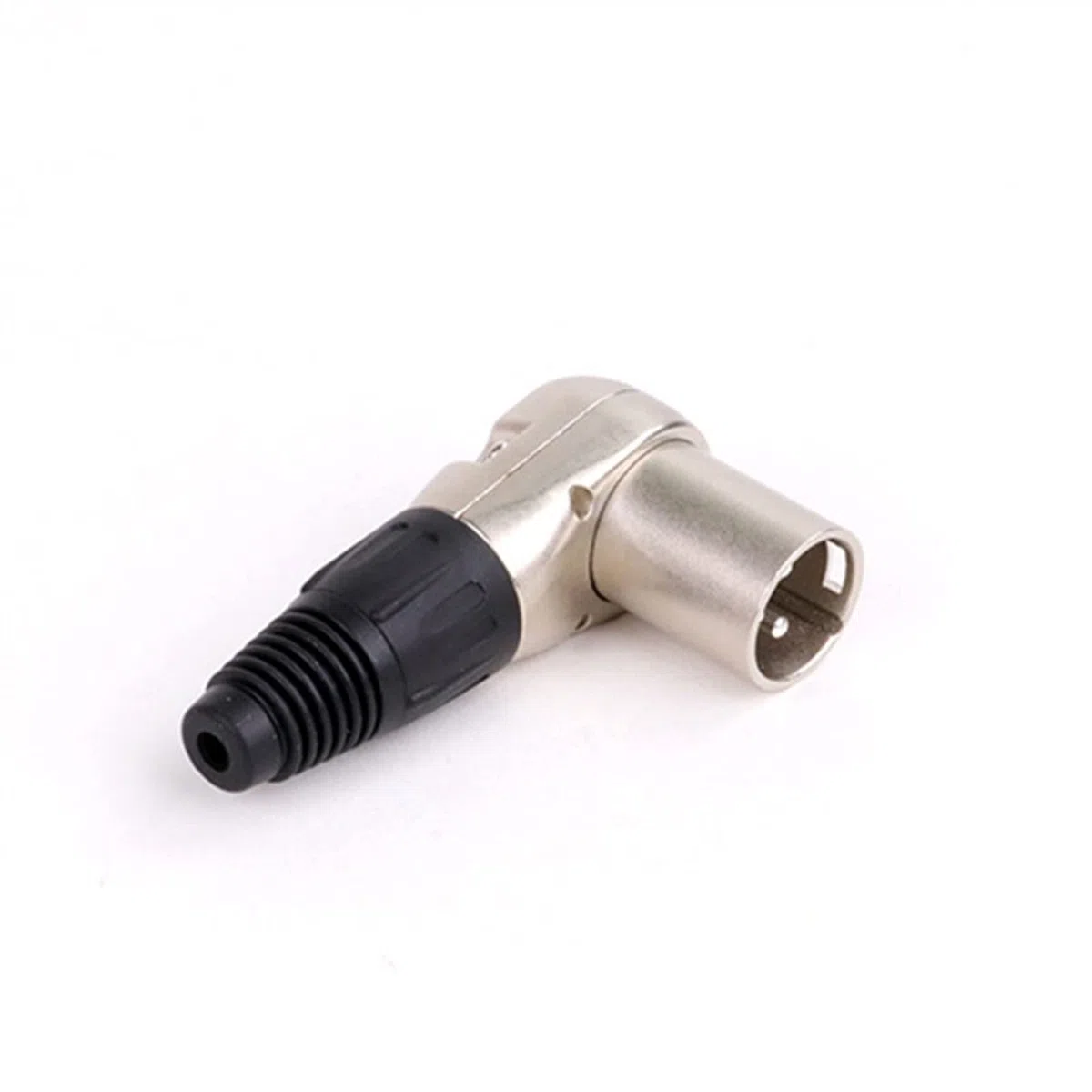 X L-R-Stecker, Audio-Stecker, Mikrofonstecker, 3-poliger Stecker, Buchse, Metall, rechtwinklig, multidirektionaler Drahtverbinder, 10 Stück (D1036M Schwarz)