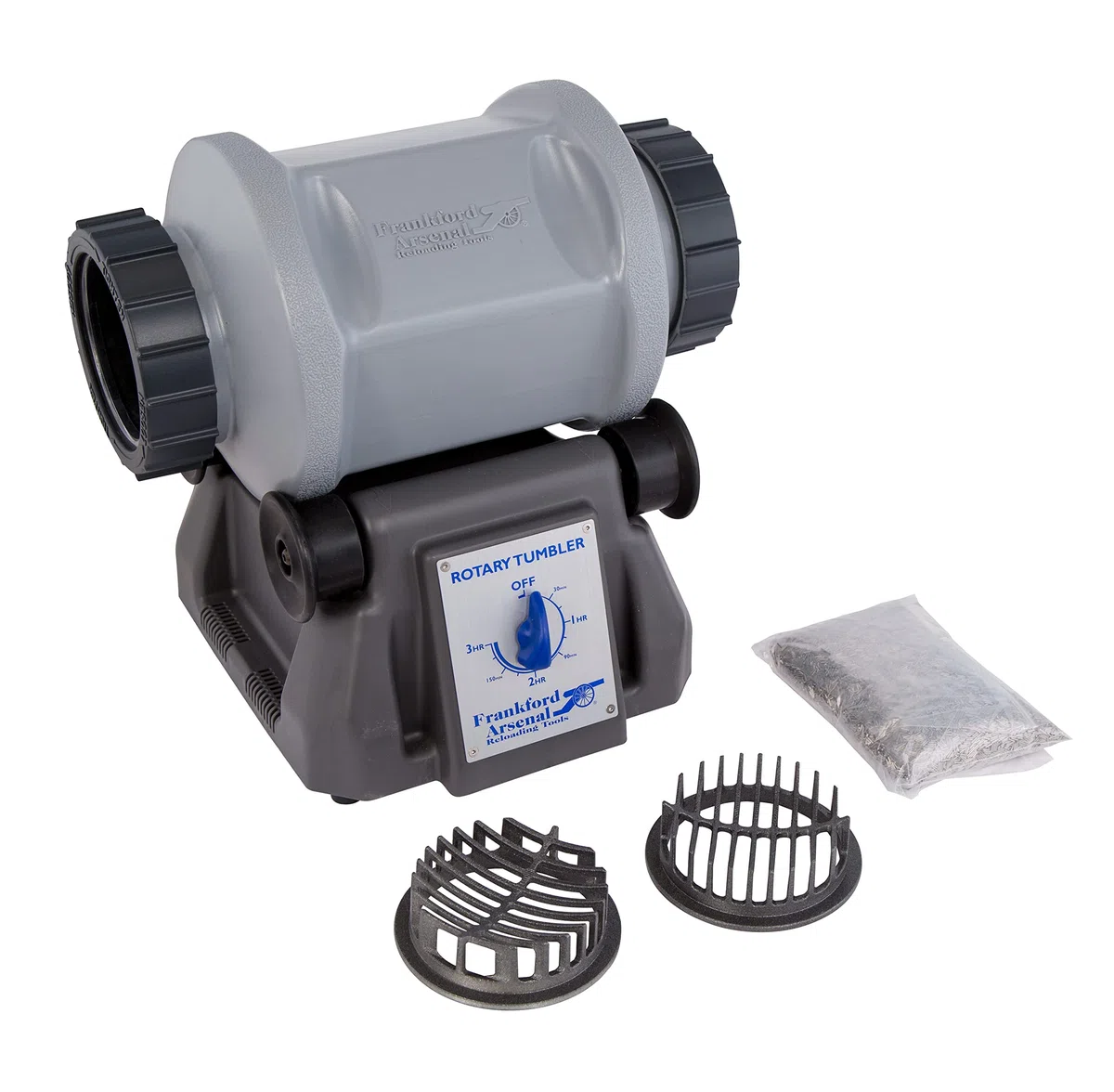 Frankford Arsenal Platinum Series Rotary Tumbler – Reinigen und Polieren von Wiederlademessing für die Verwendung mit europäischen Steckdosen