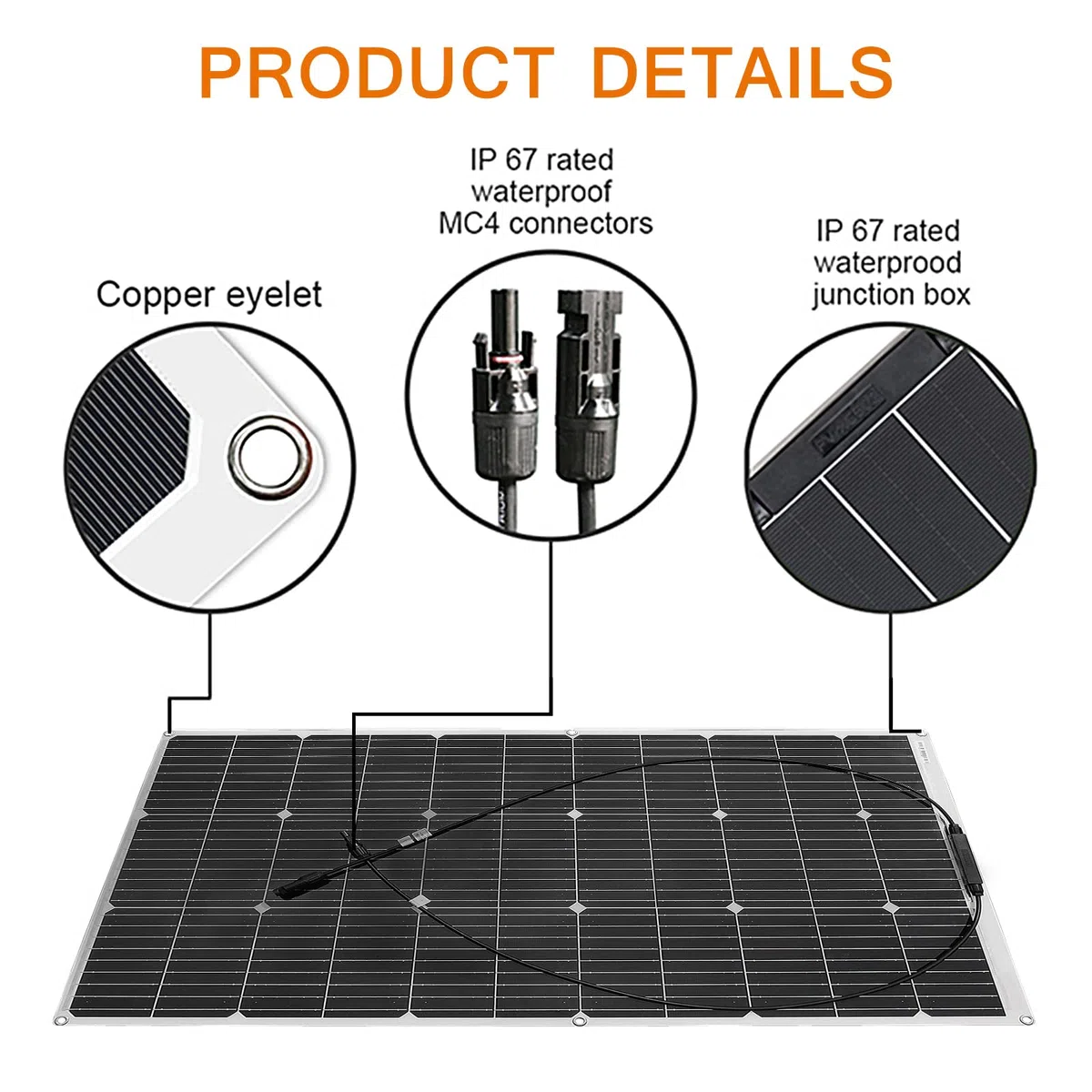 200W 12V Solarpanel Flexible Kit 2x100W 18V Flexibel Monokristallines Photovoltaik Solarmodul mit 20A Laderegler für Wohnmobil, Auto, Boot, Wohnwagen, 12/24V Batterien