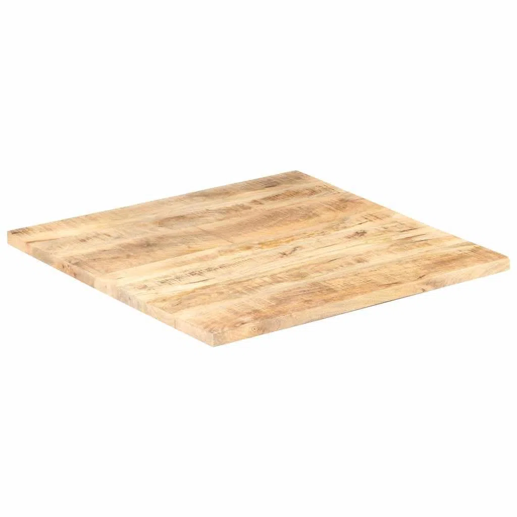vidaXL Mangoholz Massiv Tischplatte Massivholzplatte Holzplatte Ersatztischplatte Holz Platte für Esstisch Esszimmertisch 25-27mm 80x80cm