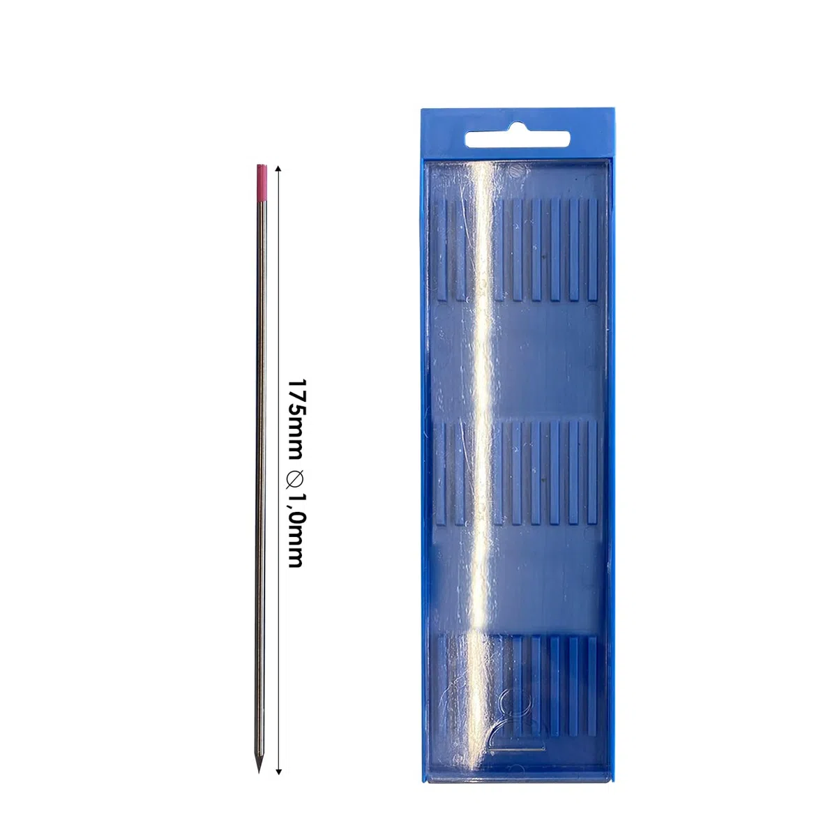 Wolfram Elektrode W+Oxid (pink), WIG-Schweißen, Strahlungsfreie Lymox Elektrode geeignet für alle WIG- und Plasma-Schweißverfahren, ideal für das automatisierte Verfahren (10 Stk. Ø 1,0 x 175 mm)