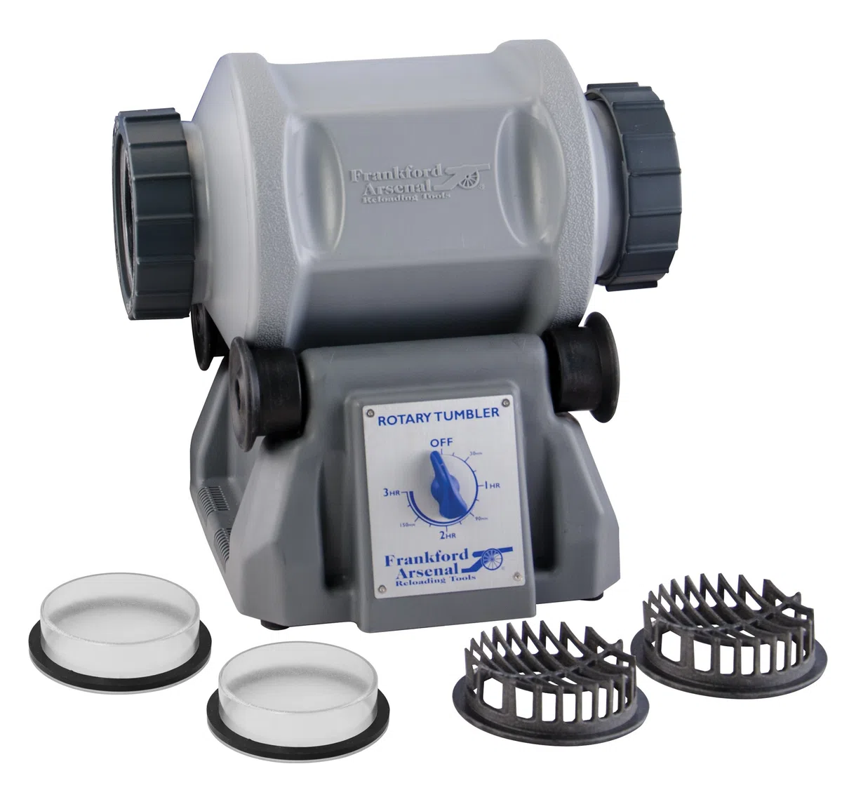Frankford Arsenal Platinum Series Rotary Tumbler – Reinigen und Polieren von Wiederlademessing für die Verwendung mit europäischen Steckdosen