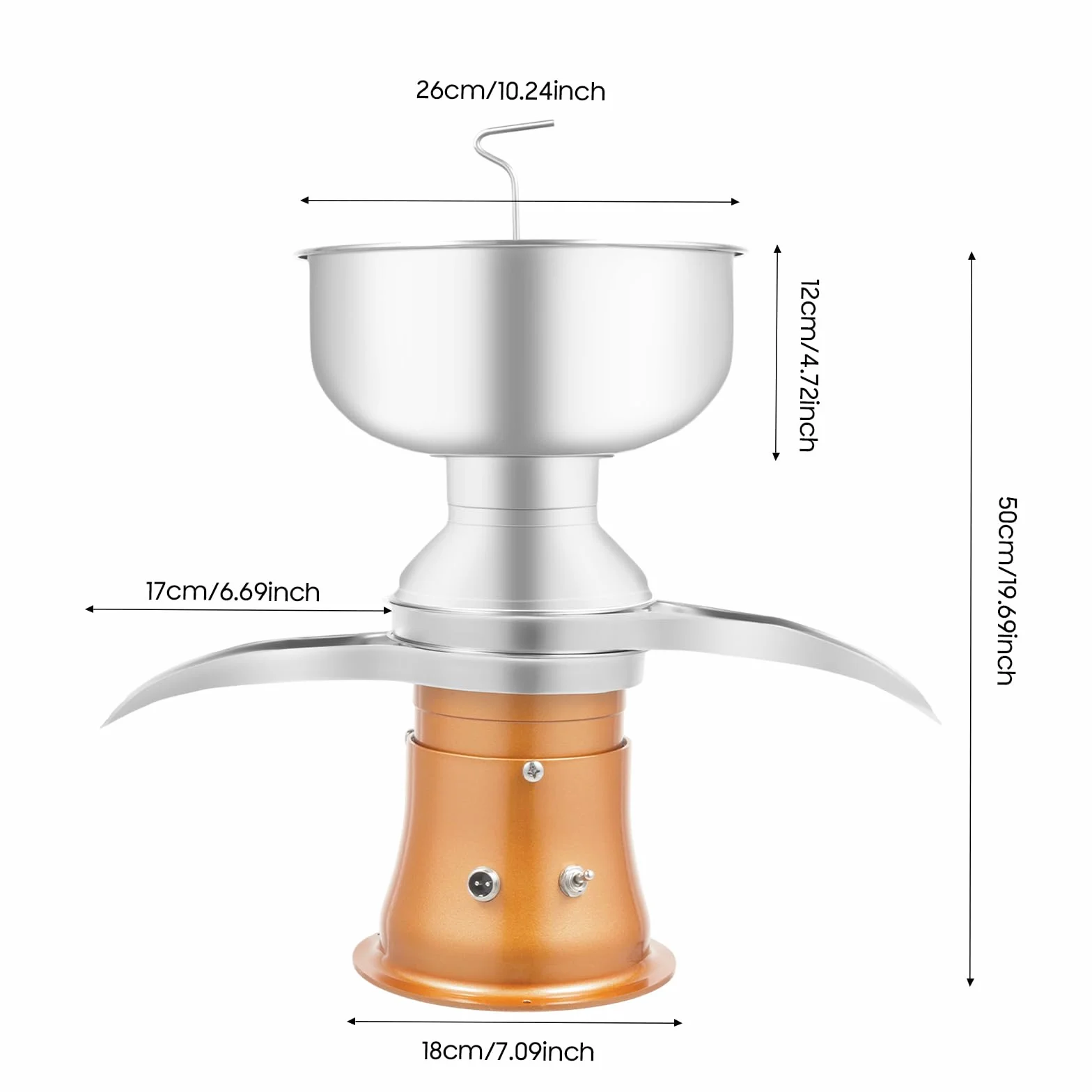 Milchzentrifuge Elektrisch, 5L Milch Zentrifuge Milchseparator Milchcreme Separator für Kuhmilch und Ziegenmilch, Bauernhöfe