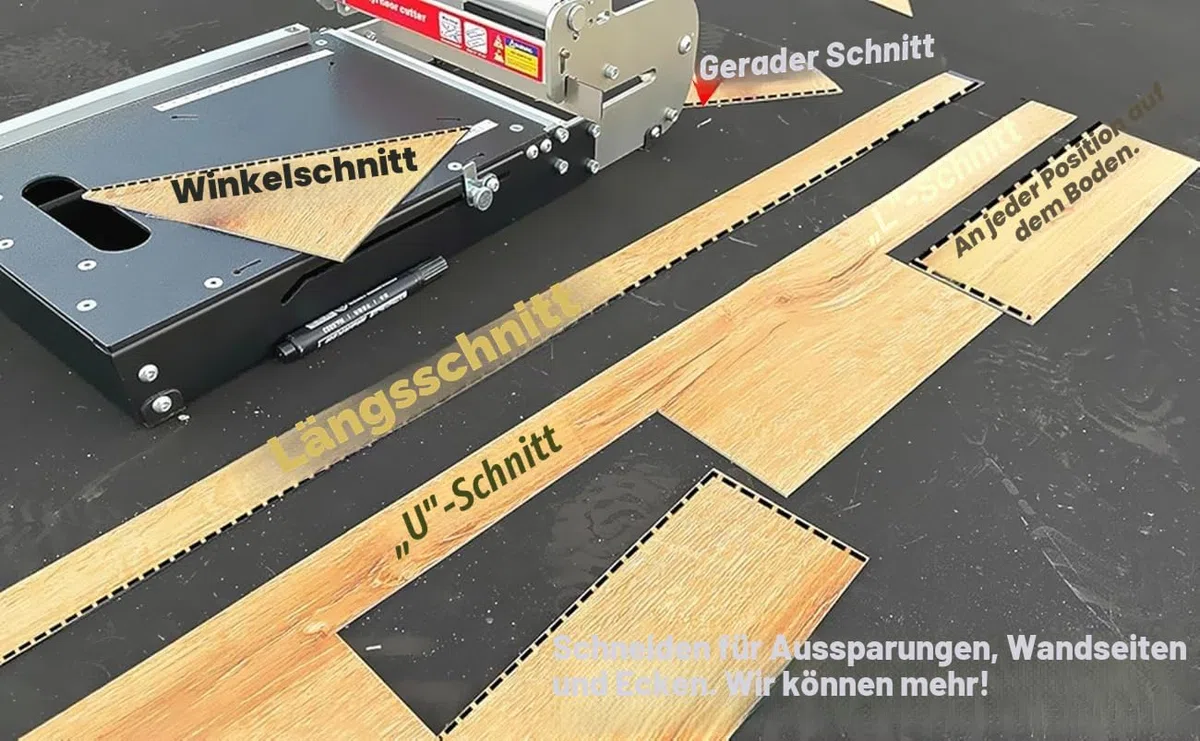 LVT-333 Pro Vinyl-Bodenschneider für VCT, LVT, PVC, LVP, WPC und starre Kern-Vinylplatte