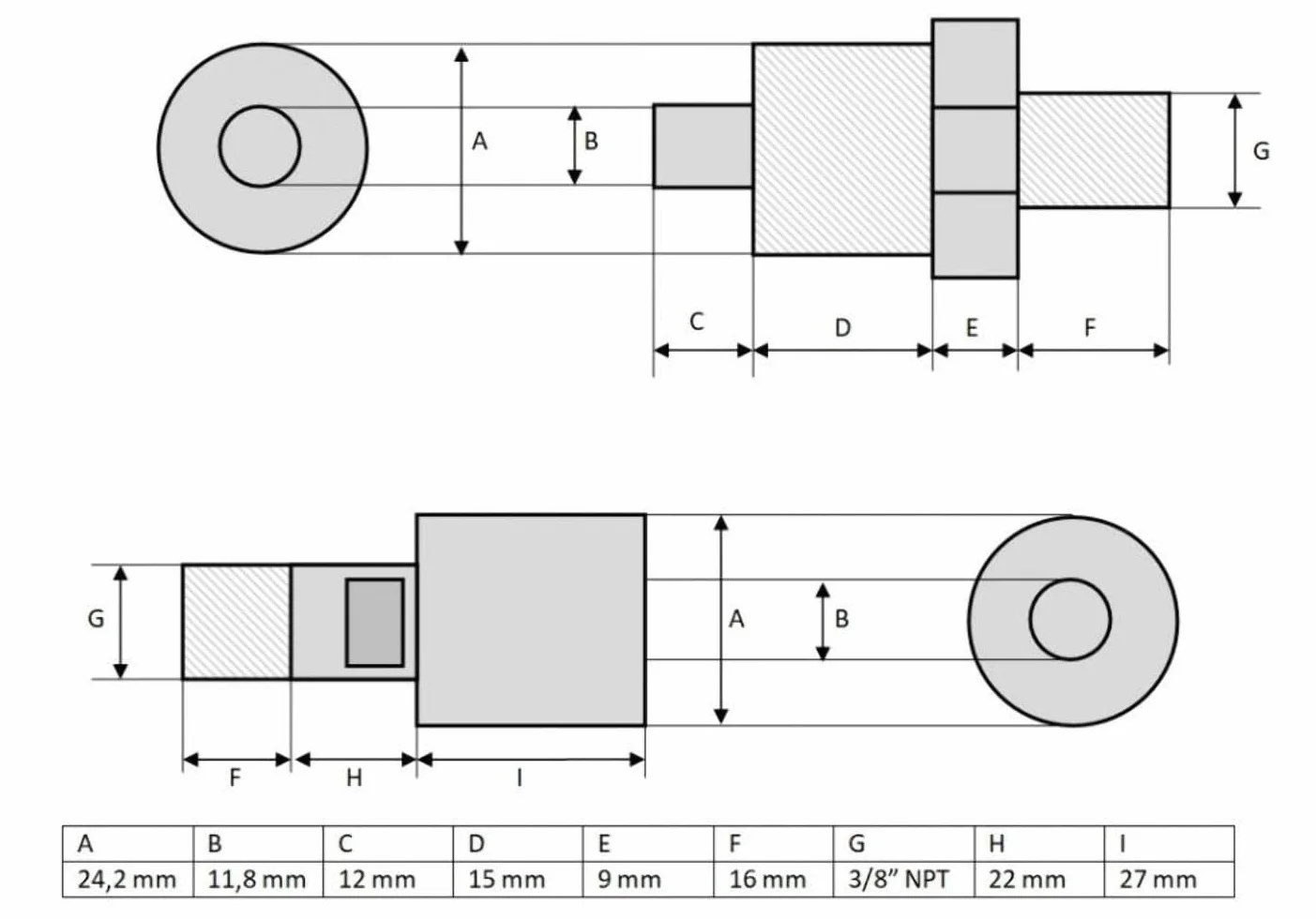 Hydraulische Handpumpe aus Aluminium (700 bar, 1000 cm3) (B-1000)