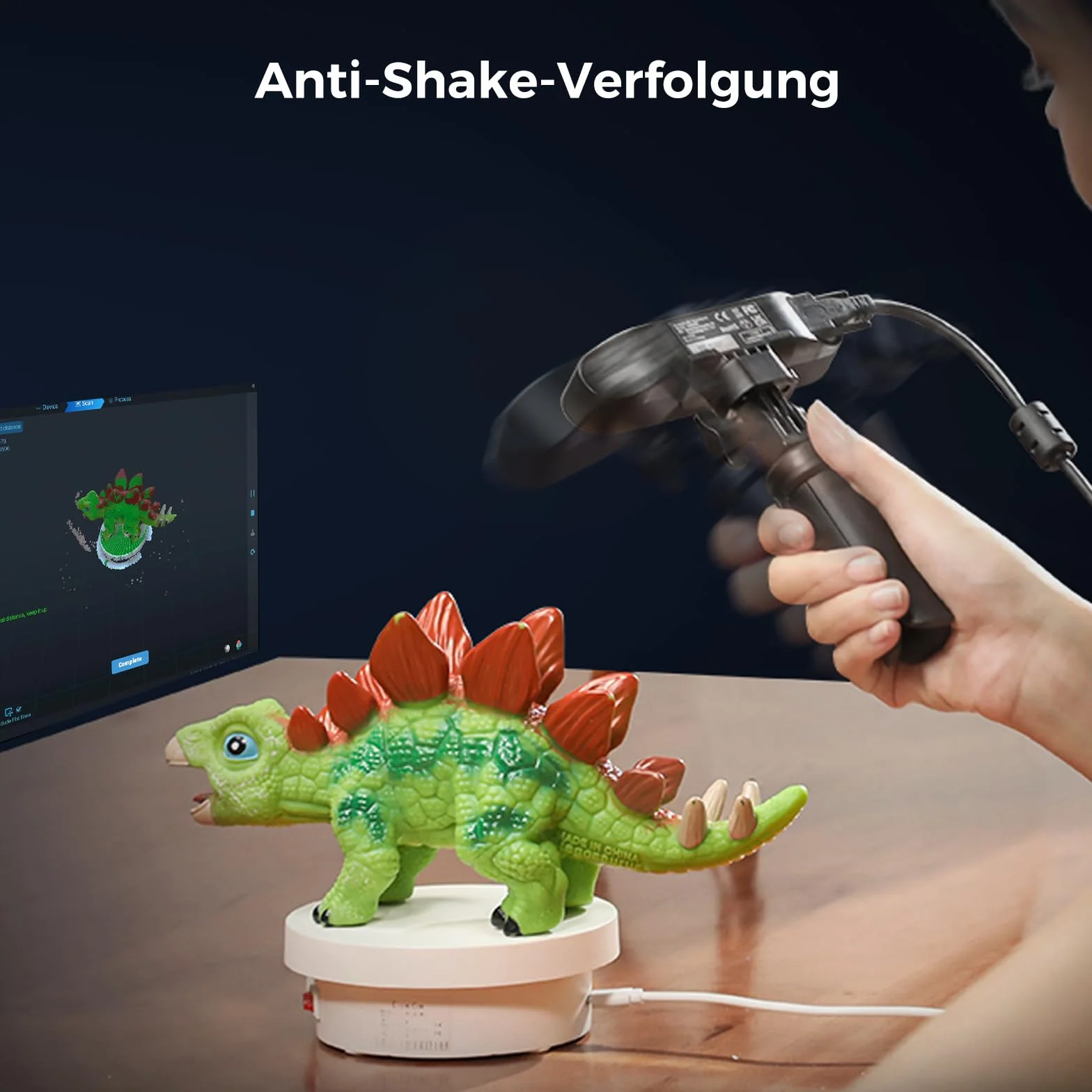 Creality CR-Scan Ferret Pro 3D-Scanner, Drahtlos, 0,1 mm Genauigkeit, Vollfarbscan 24-Bit, Anti-Shake Tracking, WiFi6 für iOS/Android/PC/Mac – Inkl. Powerbank-Stativ & Tragetasche