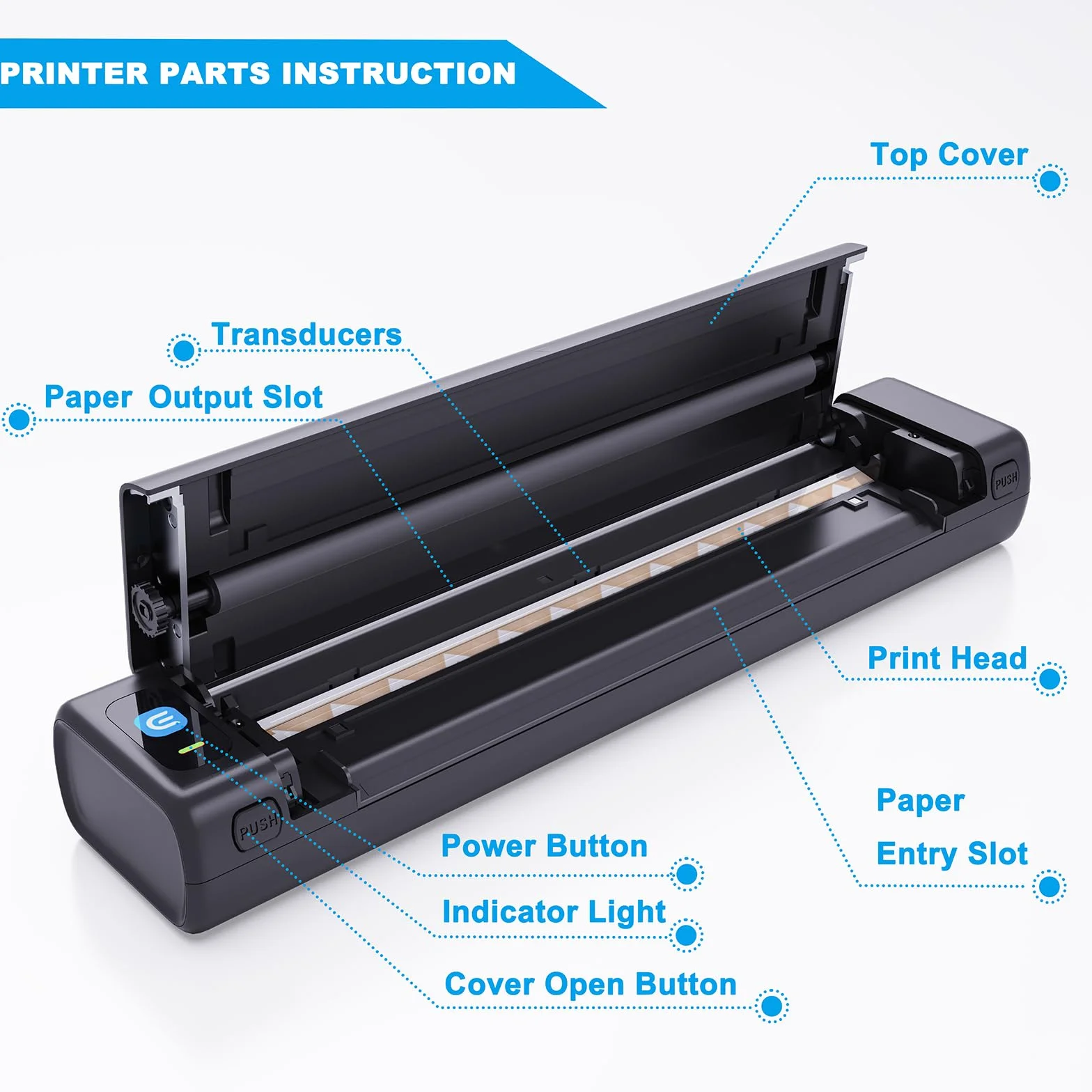Emalla INKDOT Tattoo Stencil Drucker, Bluetooth Thermal Drucker Maschine | 203DPI High-Resolution Wireless Transfer Tattoo Maschine Smart App Protable für Künstler, iOS und Windows