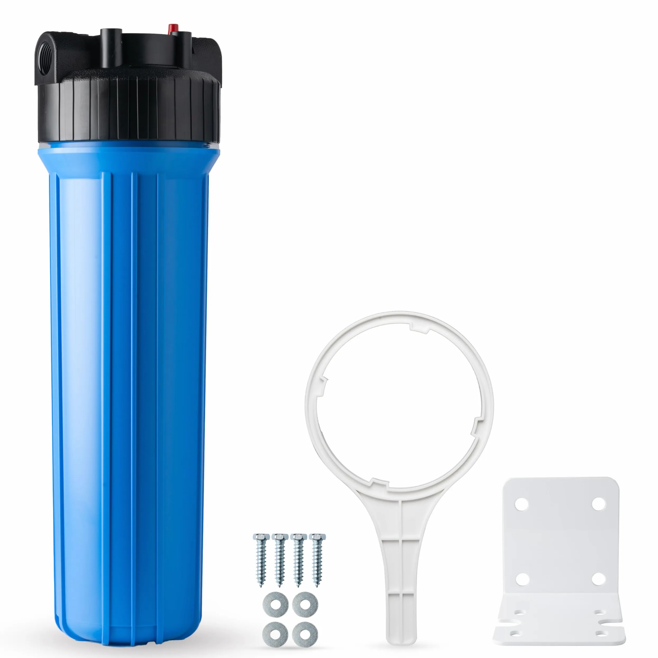 iSpring HB28B 20 Zoll Wasserfiltergehäuse für das ganze Haus, passend für 4,5 x 20 Zoll Kartusche, 1 Zoll Auslass/Einlass
