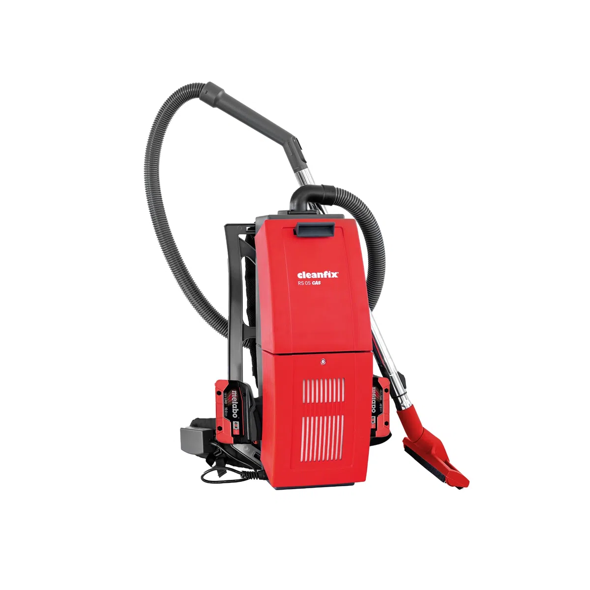 Akku Rucksackstaubsauger Cleanfix RS05, Metabo CAS Akkusystem, Swiss Made | Starke Saugleistung für Industrie, Gewerbe & Haushalt, ergonomisch für lange Einsätze, Akkus & Ladegerät separat erhältlich