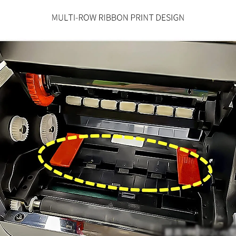Digital Ribbon Printer Satin Ribbon Printing Machine Label Foil Stamping Printer for Wrapping, Supports Languages, Christmas Party