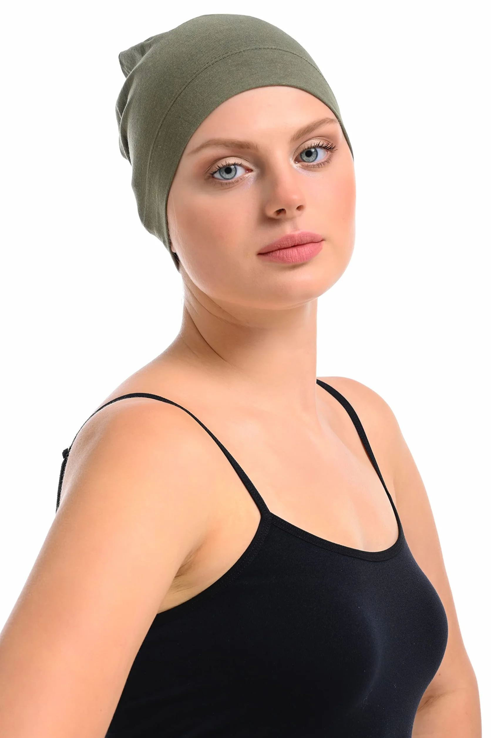 Bambus Mütze für Damen – Chemo Mütze bei Haarausfall, atmungsaktive Nachtmütze, Kopfbedeckung aus Bambus & Baumwolle bei empfindlicher Kopfhaut, Beanie Schlafhaube Frauen