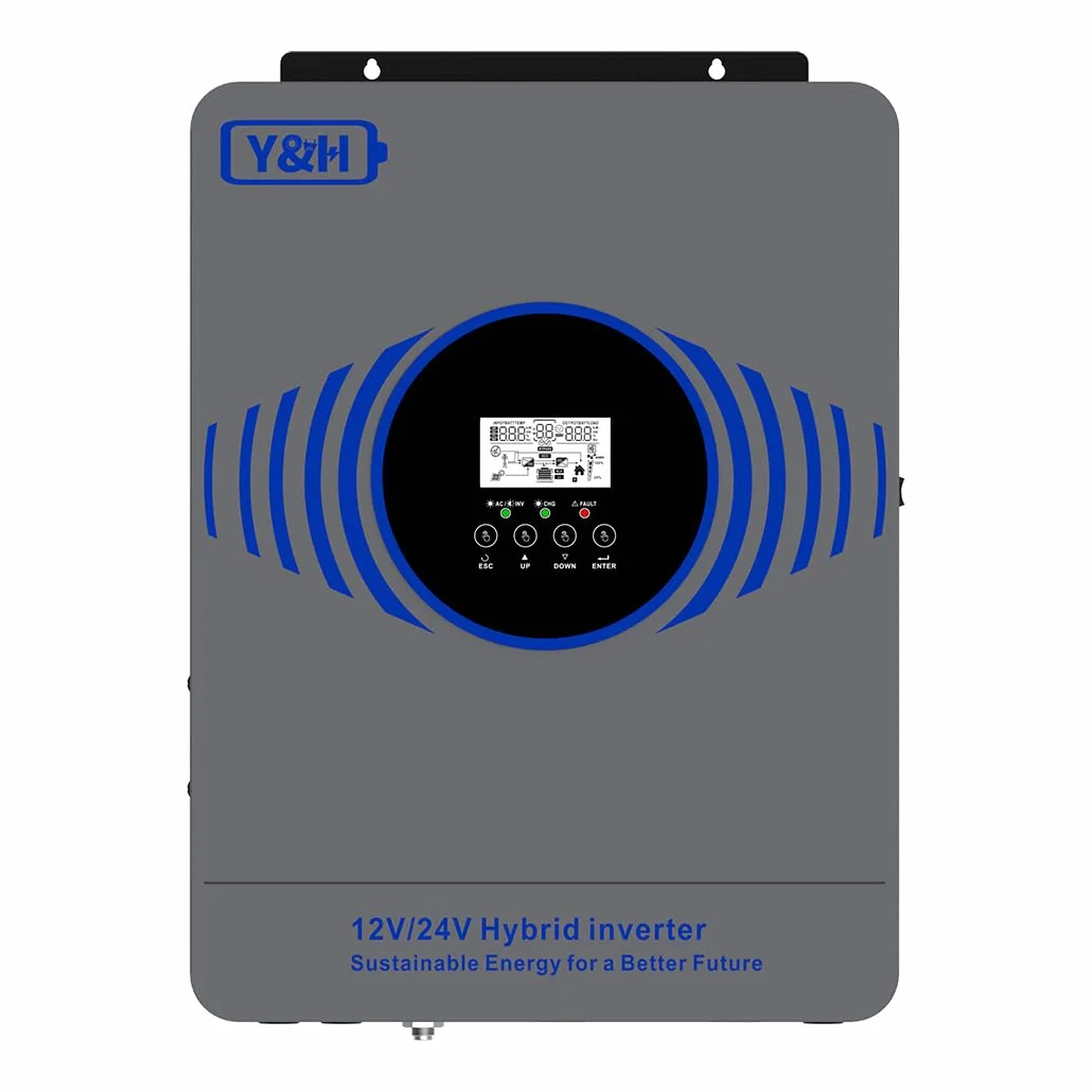 Y&H 4200W Hybrid Solarwechselrichter mit Zwei Batteriespannungen 12V 24V ntegriertem MPPT 100A Solarladegerät maximaler PV Leistung 4000W Eingang mit BMS WLAN Kommunikation netzunabhängiger