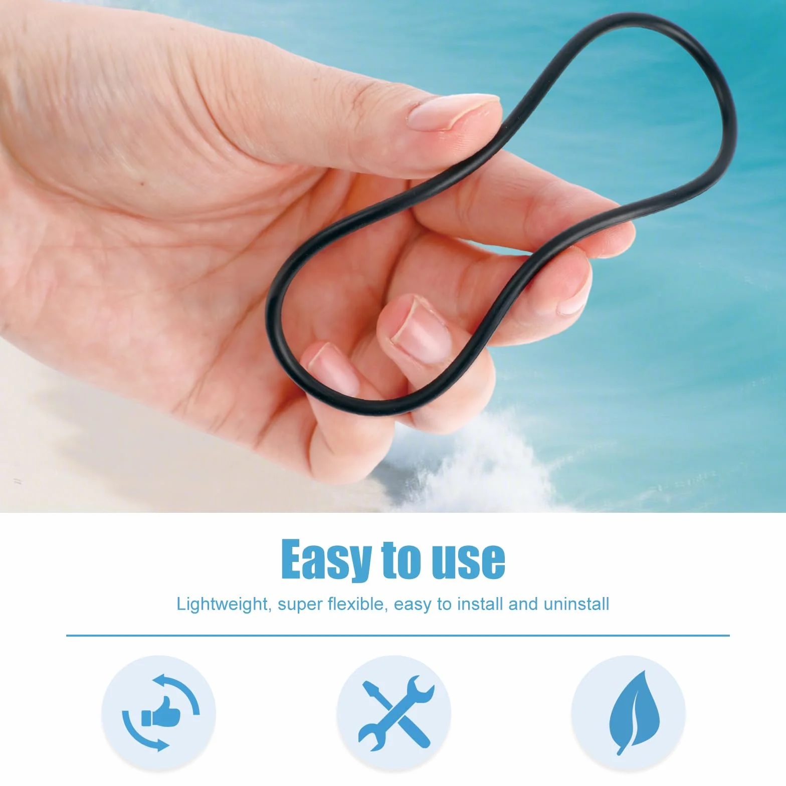 3 Stück O-Ring-Ersatz für Wasserfilter, 8,9 cm Außendurchmesser Gummi-O-Ring-Zubehör für Umkehrosmose Filtergehäuse Kompatibel mit APEC ROES-50 & Ultimate Umkehrosmose-Systemen