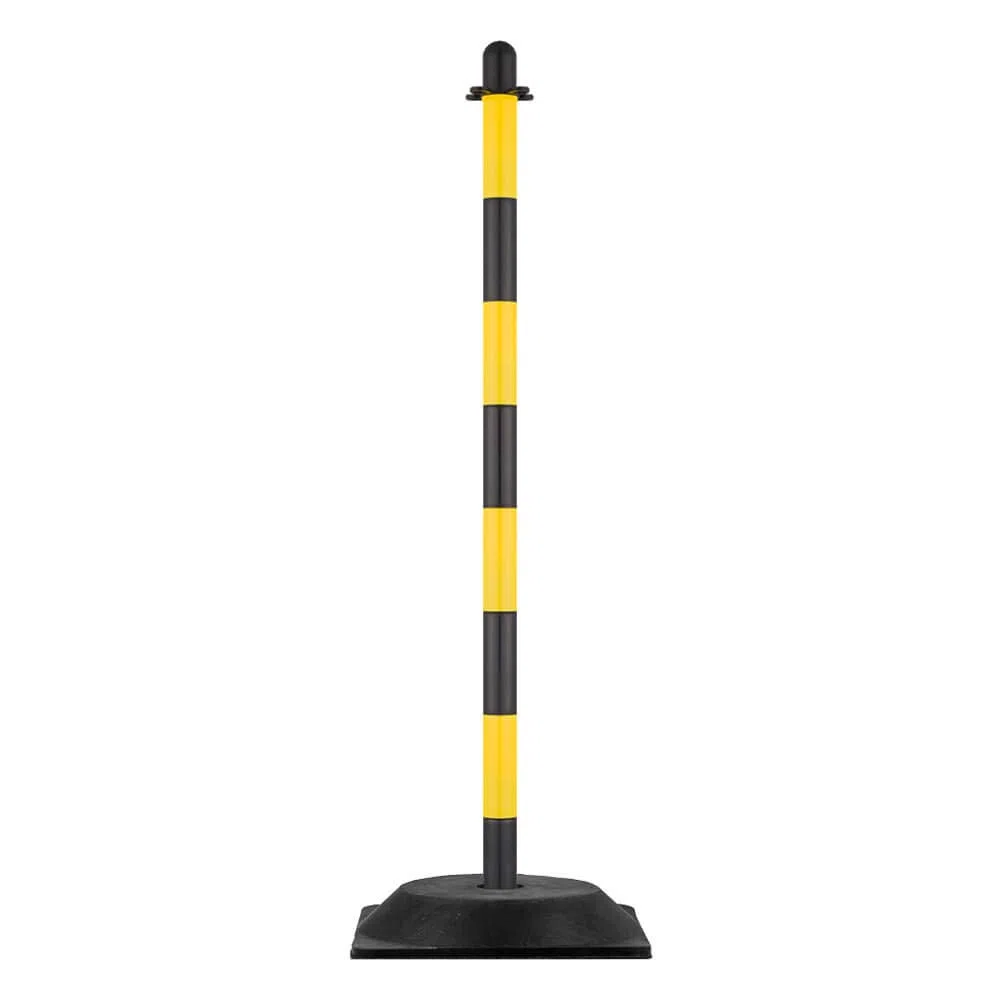 Kettenpfostenset für Arbeiten an Hochvolt-Systemen, mit Halter und Warnschildern, Art.-Nr. 610079 | Kettenpfosten | Absperrpfosten | Absperrkette