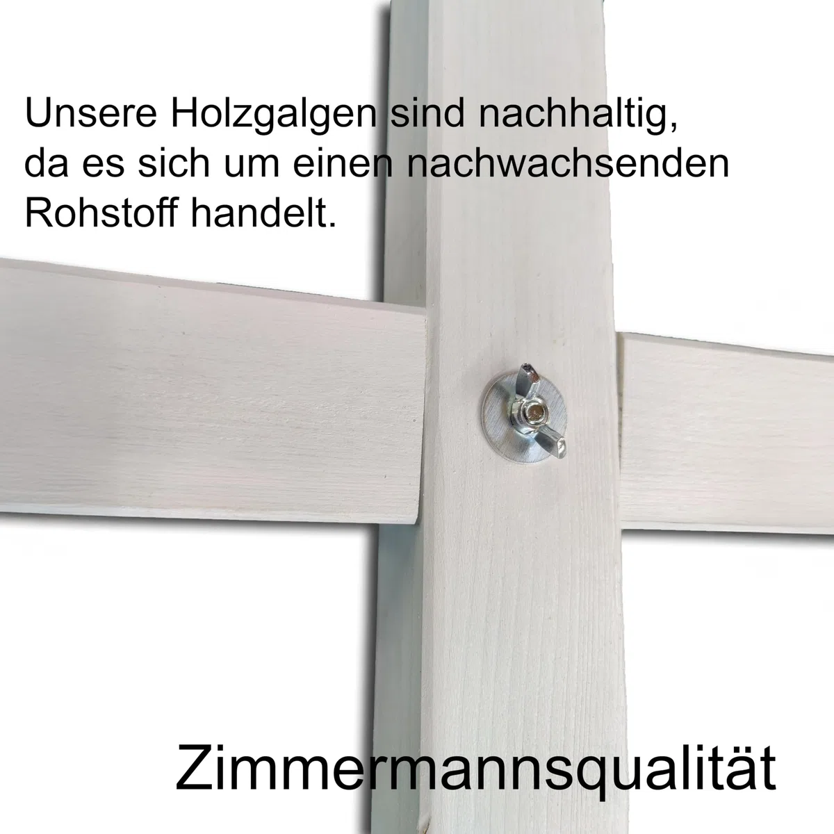 Maklergalgen aus Holz – Werbegalgen/Schilderhalter für Außenschilder – gewerblich – inkl. Erdspieß & Schildern
