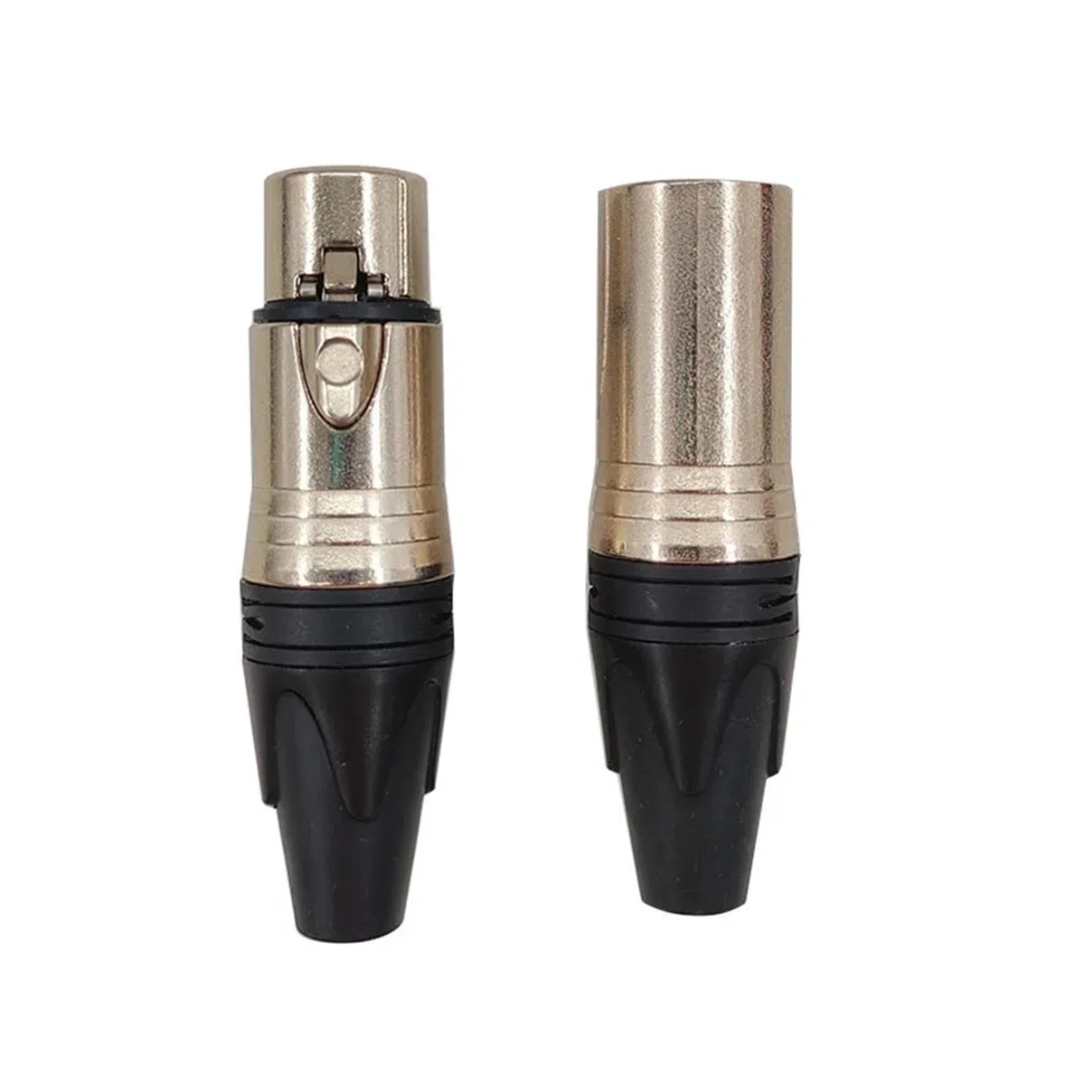 20 Stück Metall-XLR-Audio-Stecker, 3-poliger Lautsprecher, männliche und weibliche Mikrofonfarbe(Female Male 10pcs)