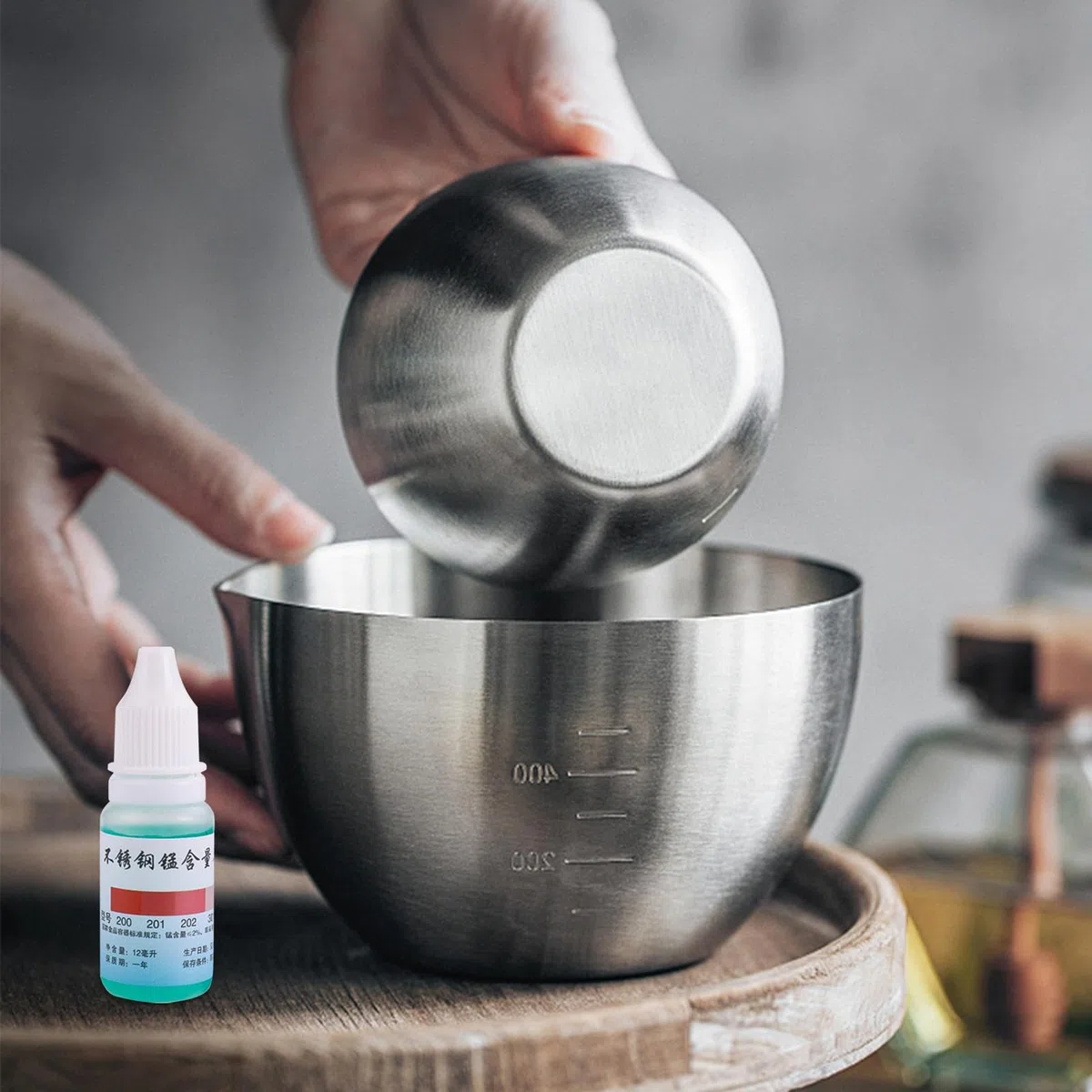 Edelstahl -Test - Flüssigkeit für 304 Edelstahl, manuelles Erkennungskit, 12 ml Flasche | Tragbares Werkzeug zur Qualitätsüberprüfung, Steuerelösung