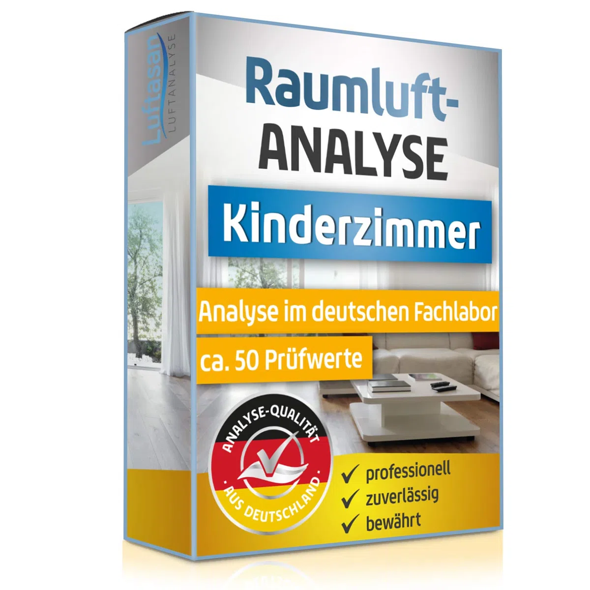 Raumluft Test fürs Kinderzimmer – Luftanalyse auf 50 Schadstoffe im Labor | professionelle Analyse im deutschen Fachlabor