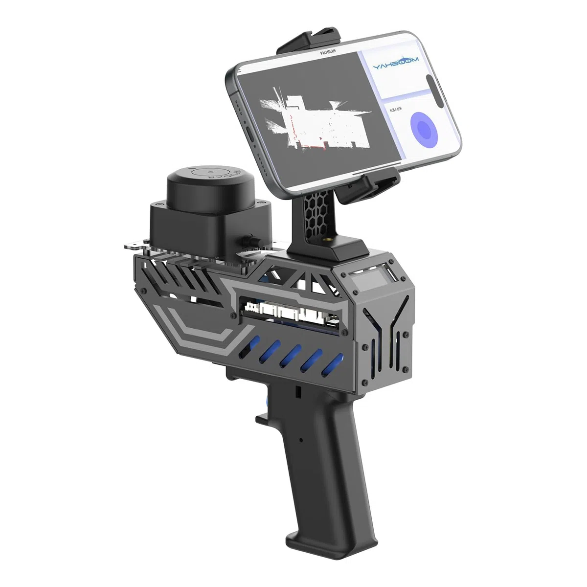 Yahboom Handheld Lidar Mapping Device can Build Maps in Real Time, Supports Mobile Phone APP Mapping, 2000mAh Long Battery Life, Lightweight and High Precision (PALMSLAM Ver C1M1)
