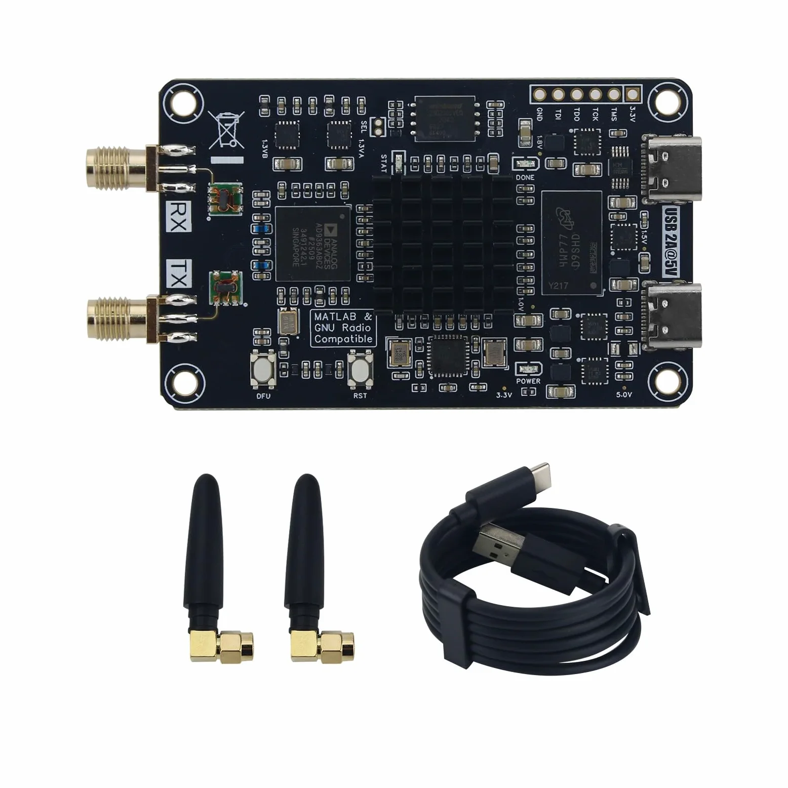 7010+AD9363 Software Defined Radio Entwicklungsboard 70MHz–6GHz Mini SDR Hardware mit USB- & Ethernet-Schnittstellen, SD-Karten-Boot-Unterstützung