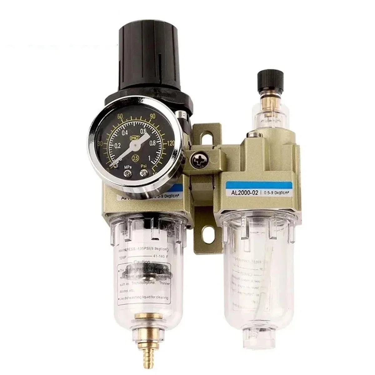 AC Serie Druckluftfilter Öl Wasser Abscheider Druckregler Ablassventil Öler