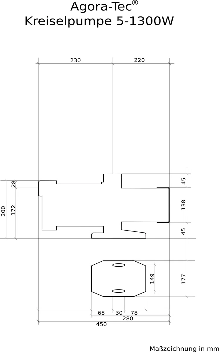 Agora-Tec® mehrstufige Kreiselpumpe 5-1300W