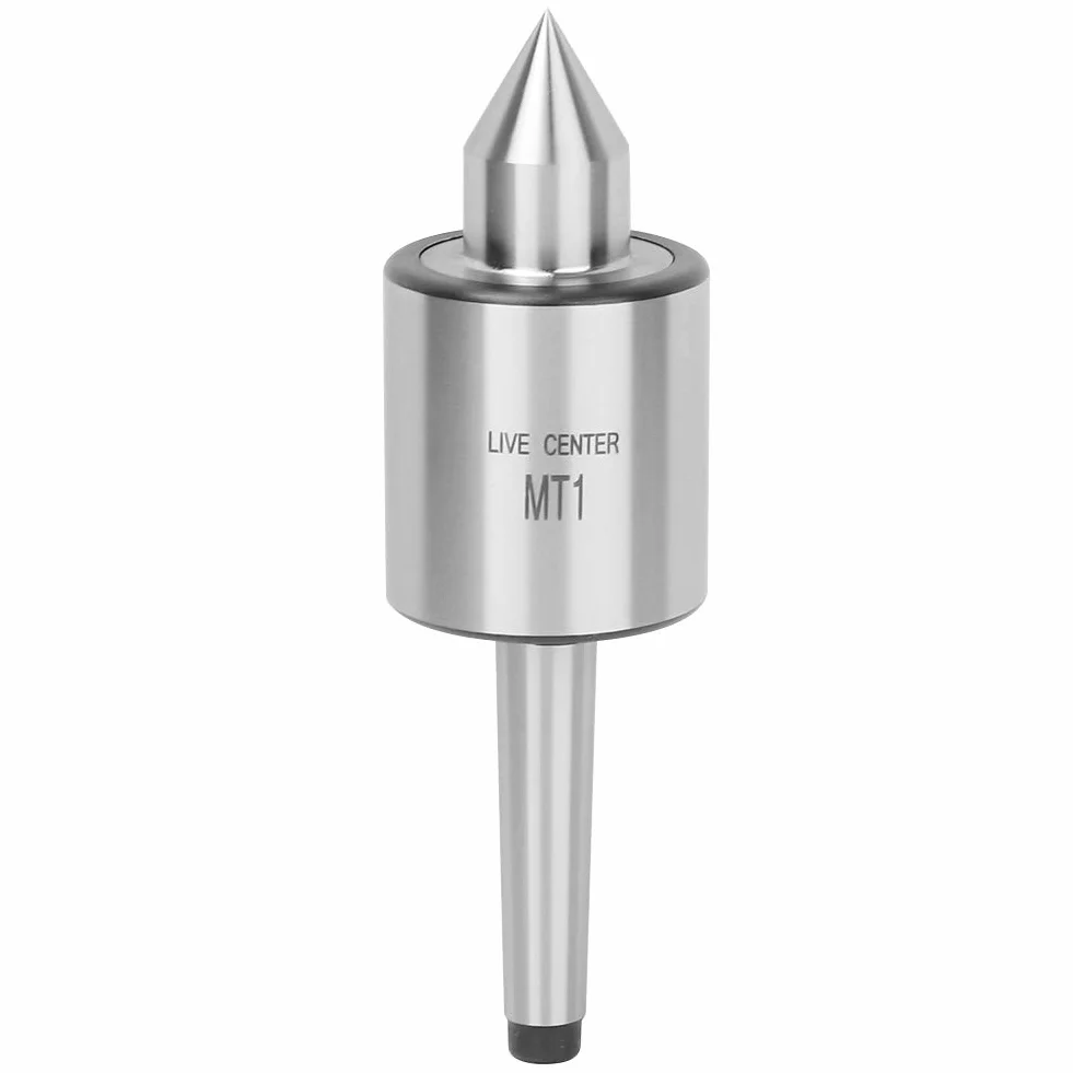 MT1 Mitlaufende Reitstockspitze 60-Grad-Kugellager Reitstock Mitlaufende Spitzen Hohe Genauigkeit Dreifach Gelagerte Mitlaufende Spitze 0,005 Mm Genauigkeit für Metalldrehmaschinen